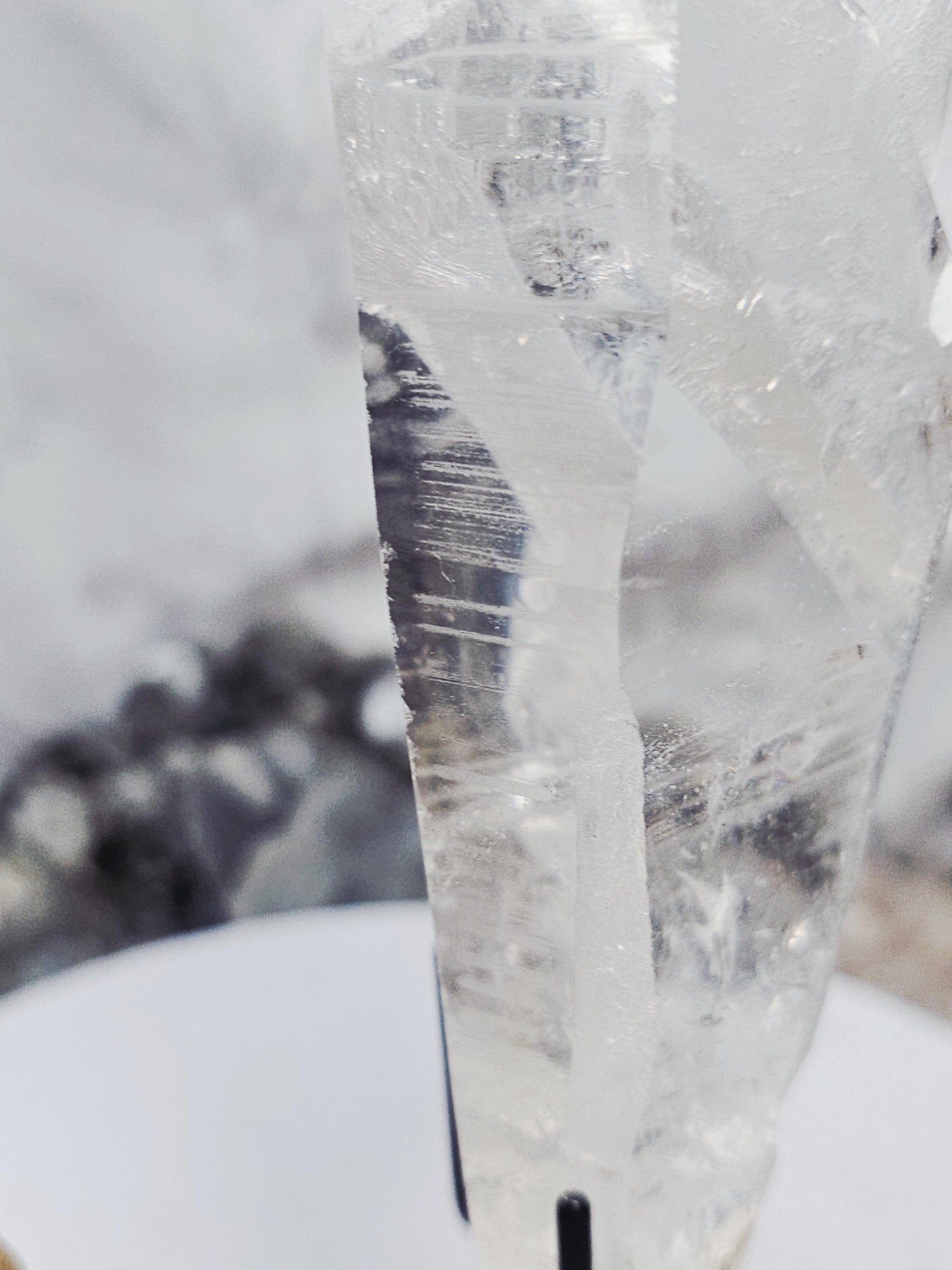 RARE LG  Lemurian Inner Child or Manifestation Quartz on a Stand , Columbia, Crystal Statement Piece