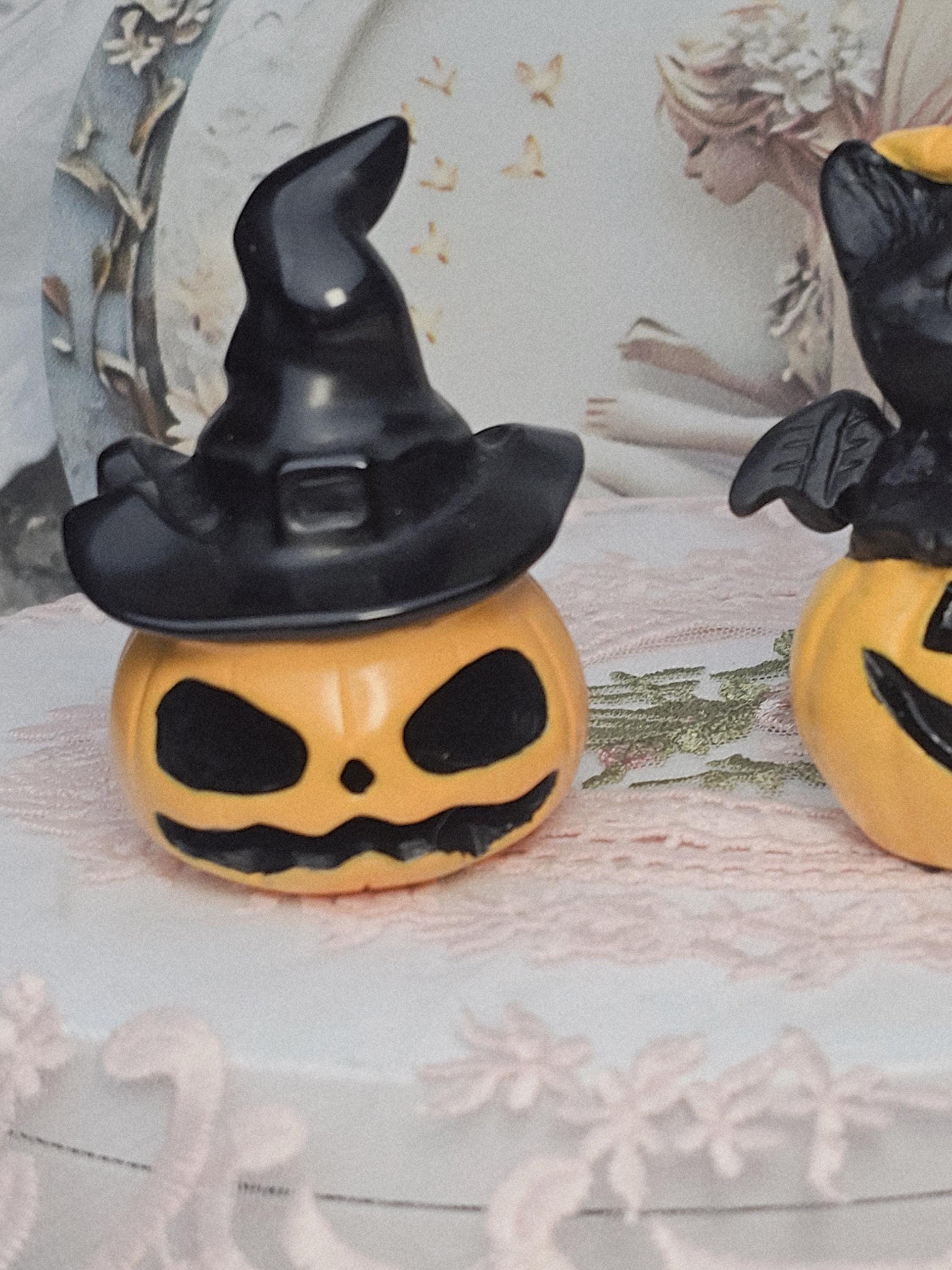 Halloween Obsidian Hand Painted Decoration, Black Obsidian Cat, Cute Halloween Decorations, Home Decor