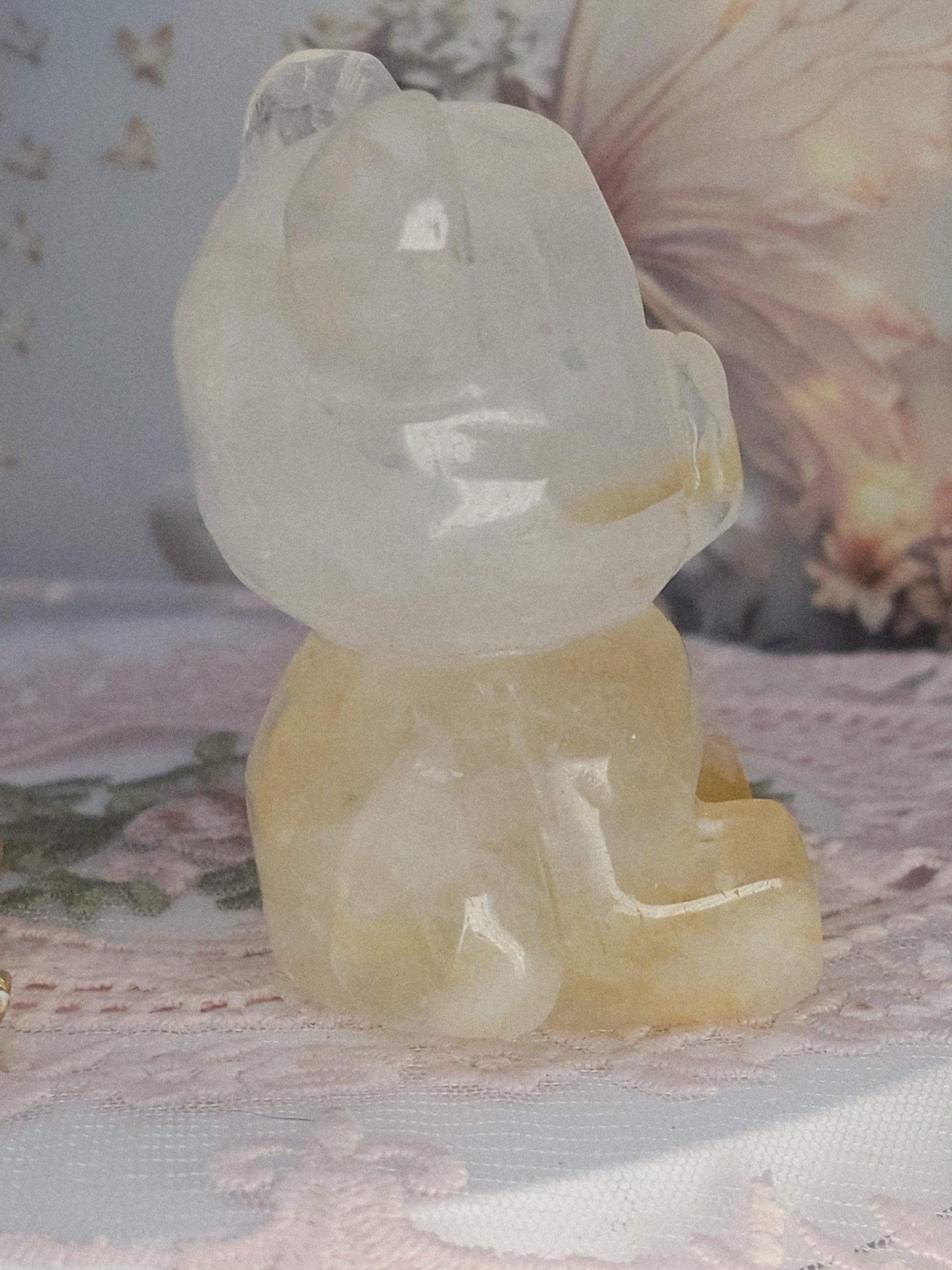Golden Healer Quartz Bear, Bear Art, Teddie Bear, Cute Crystal, Feng Shui Crystal, Chakra Stone