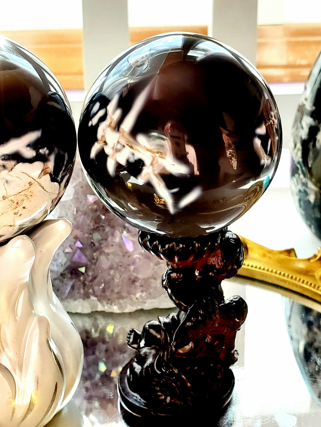 Orca Agate Heart, Gifts for Her, Crystal, Crystal Heart