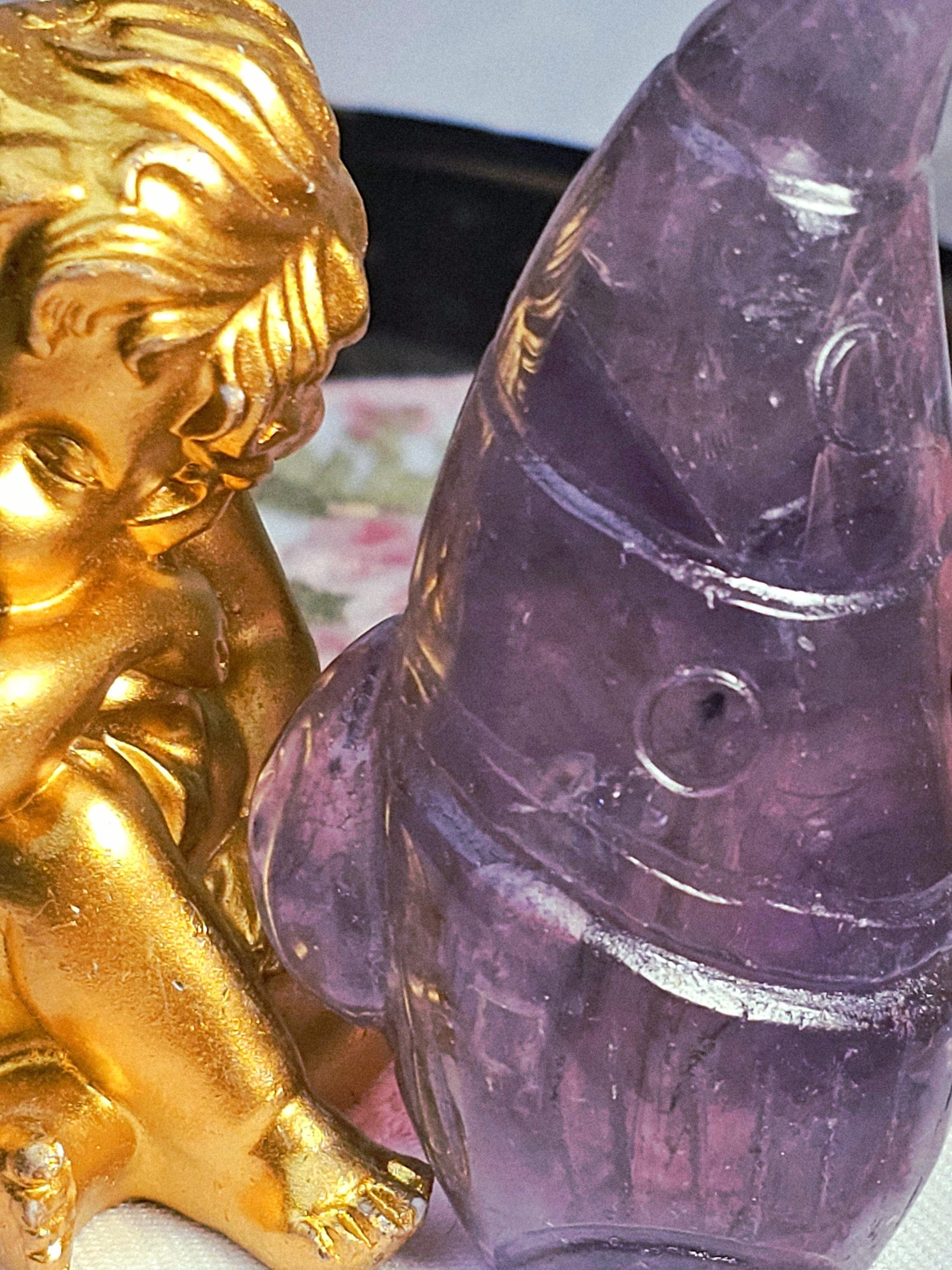 Large Amethyst Gnome, Healing Crystal Decor, 3.8 Inches
