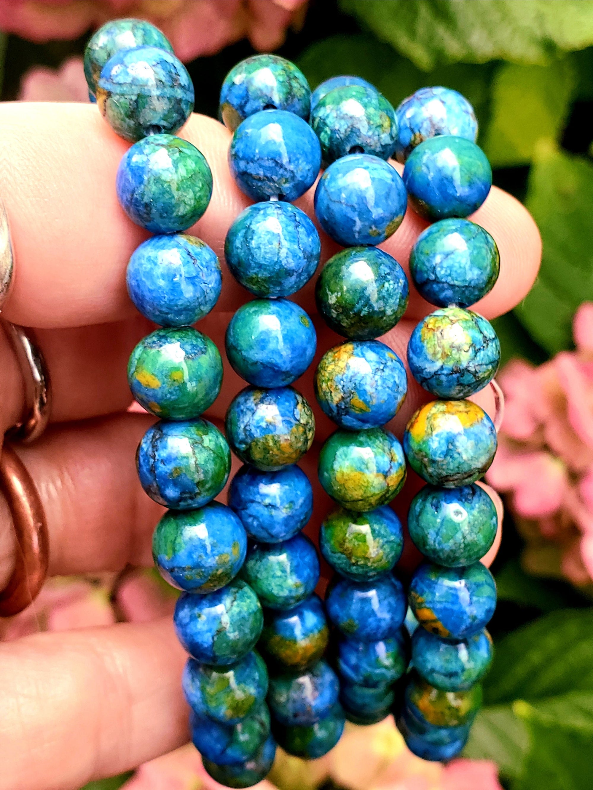 8mm beaded intention bracelet, healing jewelry - creativity, inner wisdom & concentration