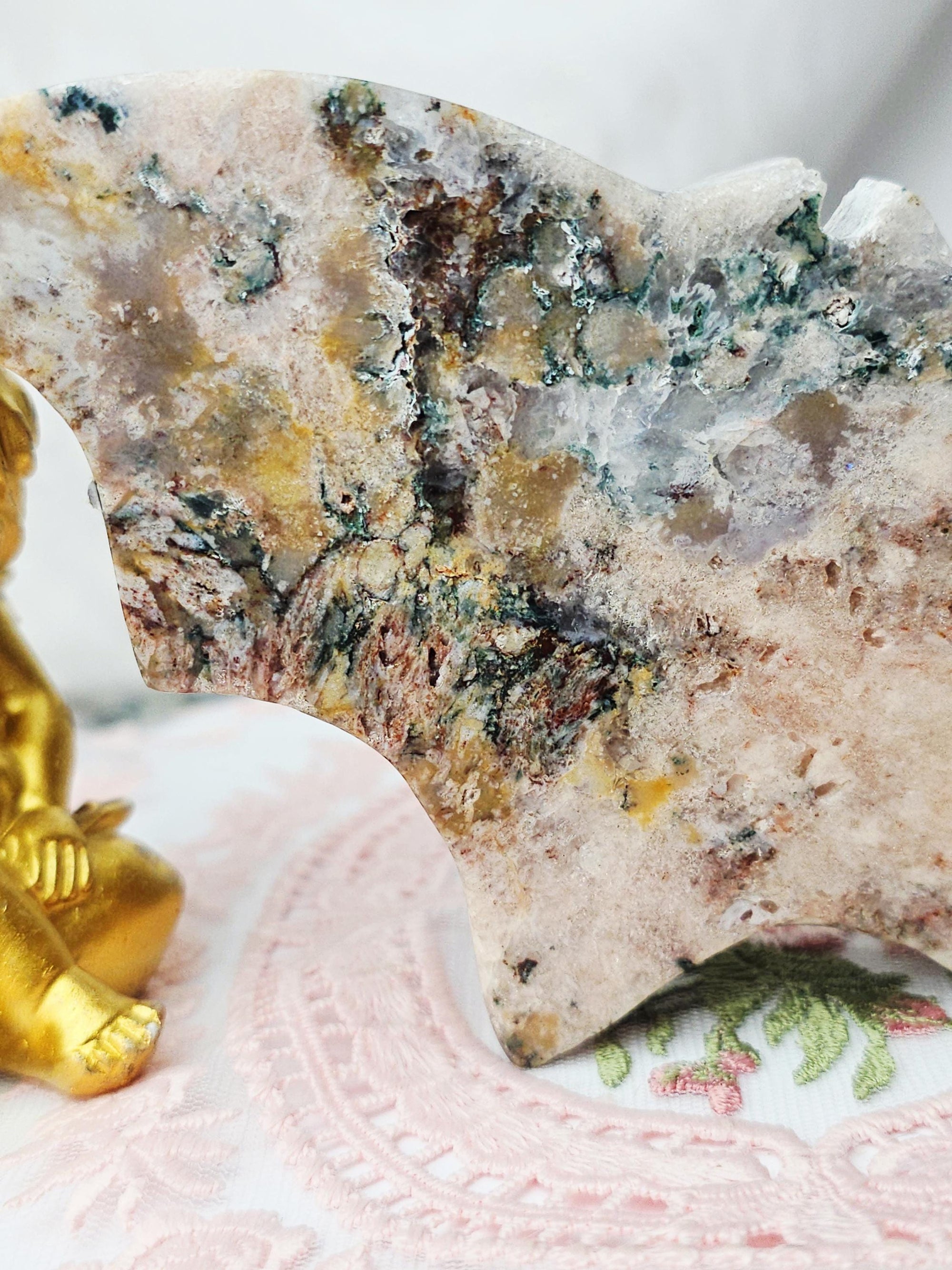 Pink Amethyst Bat, Druzy Bat, Crystal ,Gift, Bat Sculpture