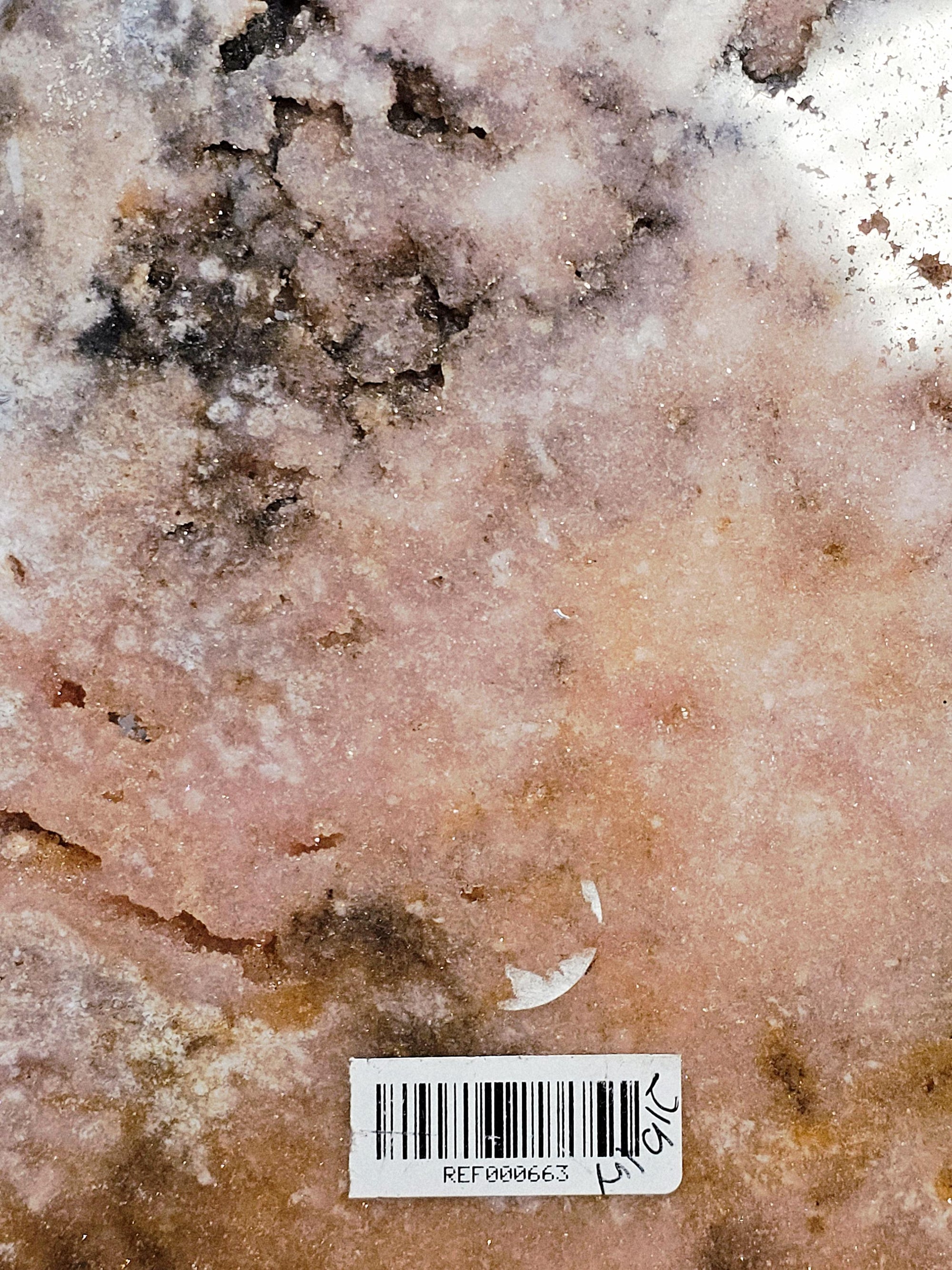 Handmade Pink Amethyst Druzy Bowl, Jasper Inclusions
