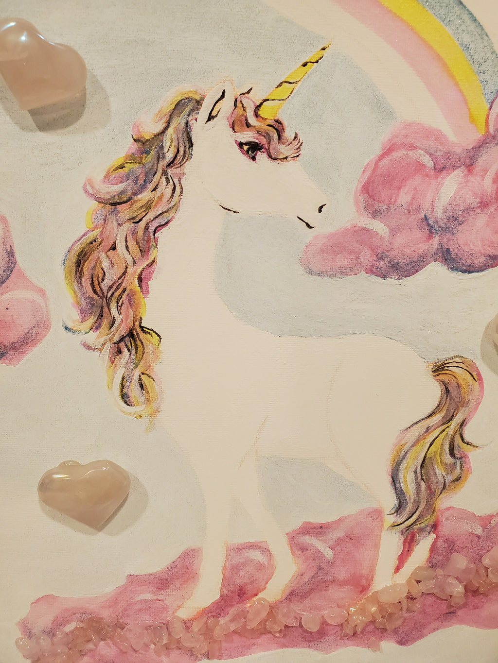 Unicorn Crystal Painting, Original Painting,Gift