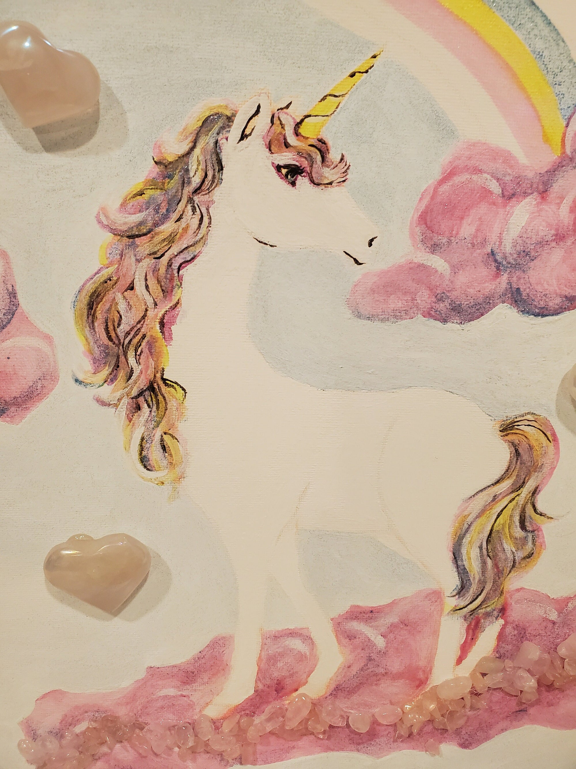 Unicorn Crystal Painting, Original Painting,Gift