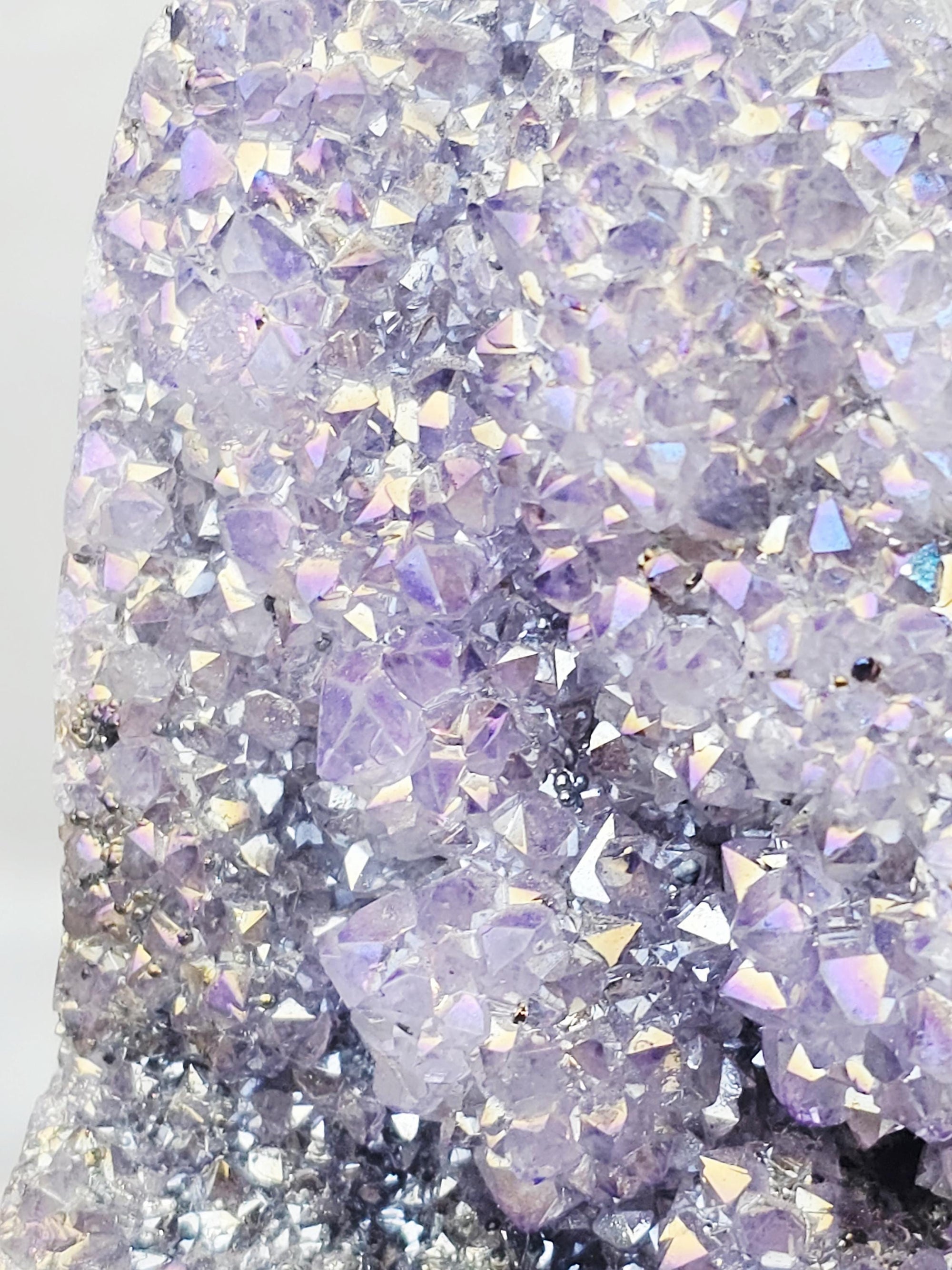 Rare Angel Aura Amethyst Crystal Cluster, Statement Piece