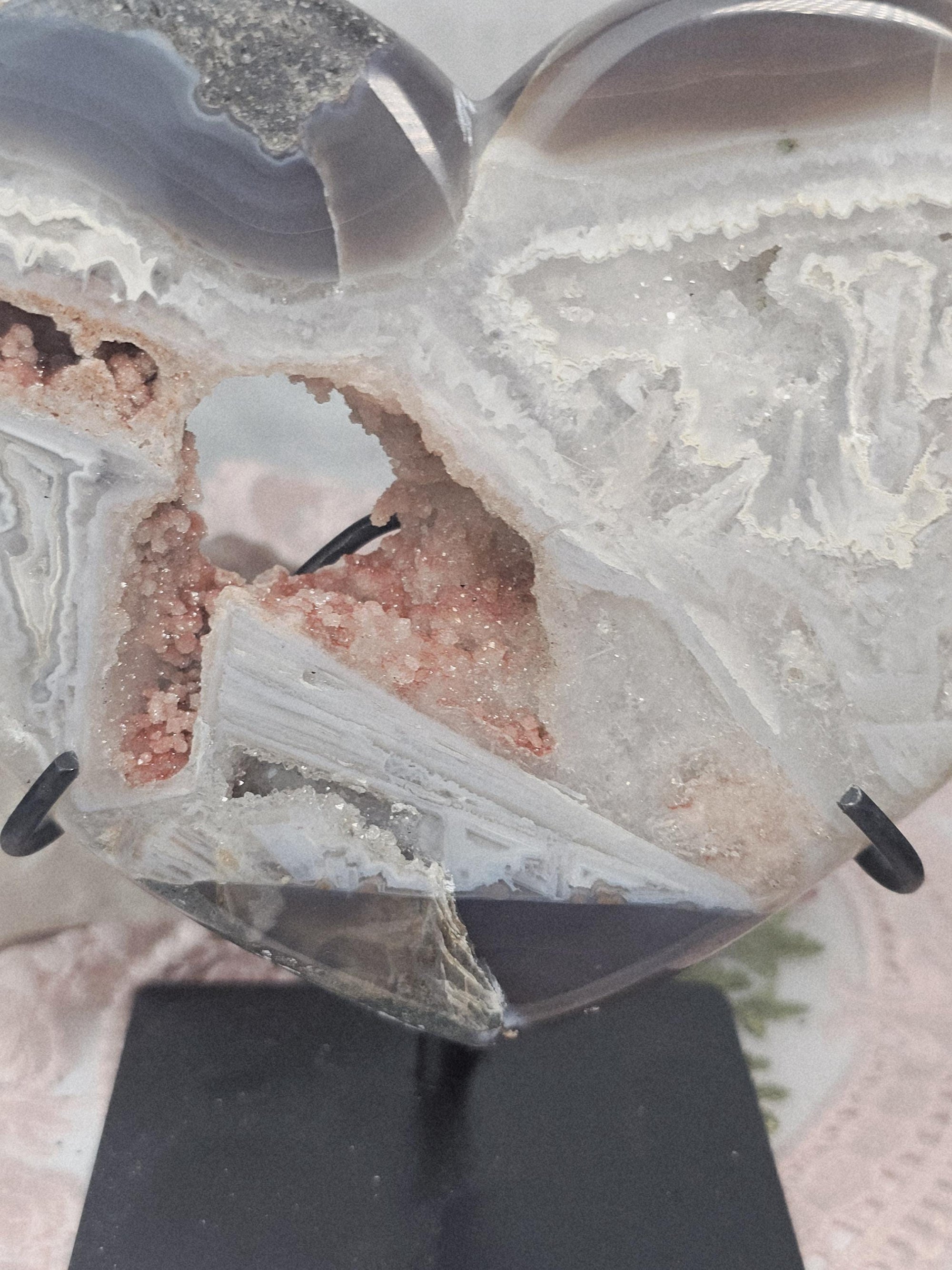 Brazilian Amethyst Druzy Heart, Pink Amethyst Druzy Hearts, Crystal Heart,Gift