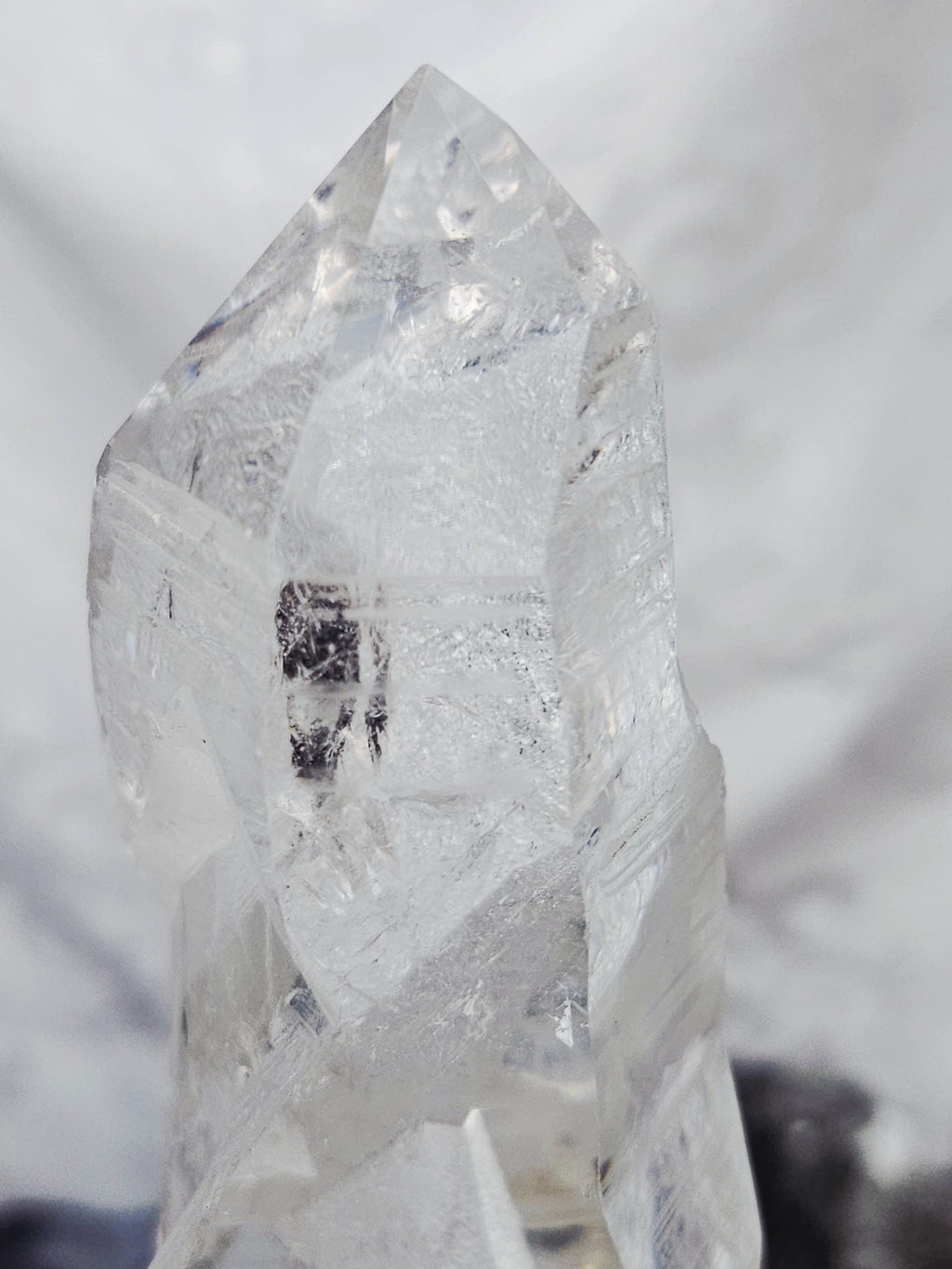 RARE LG  Lemurian Inner Child or Manifestation Quartz on a Stand , Columbia, Crystal Statement Piece