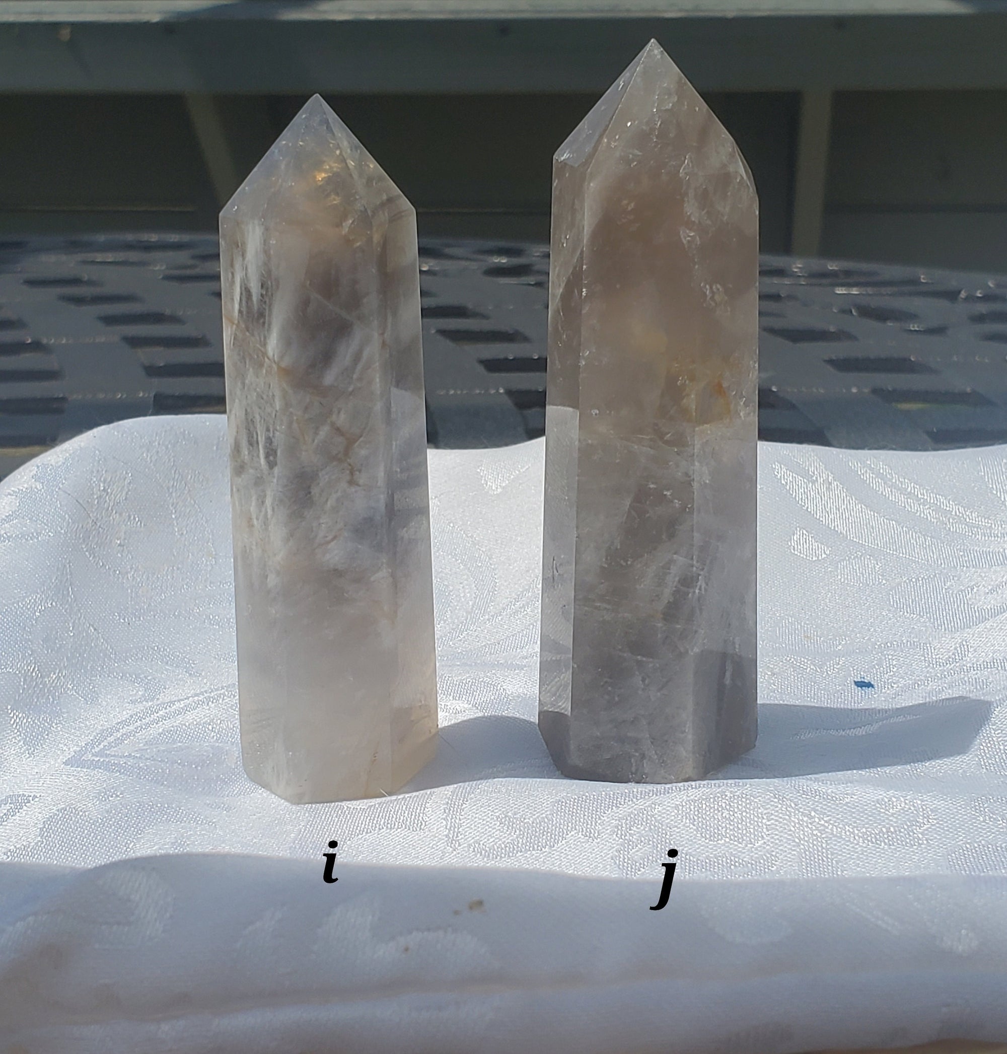 Lg Blue Rose Quartz with Rainbows Crystal Tower, 4in Blue Rose Quartz Crystals, Crystal, Gifts