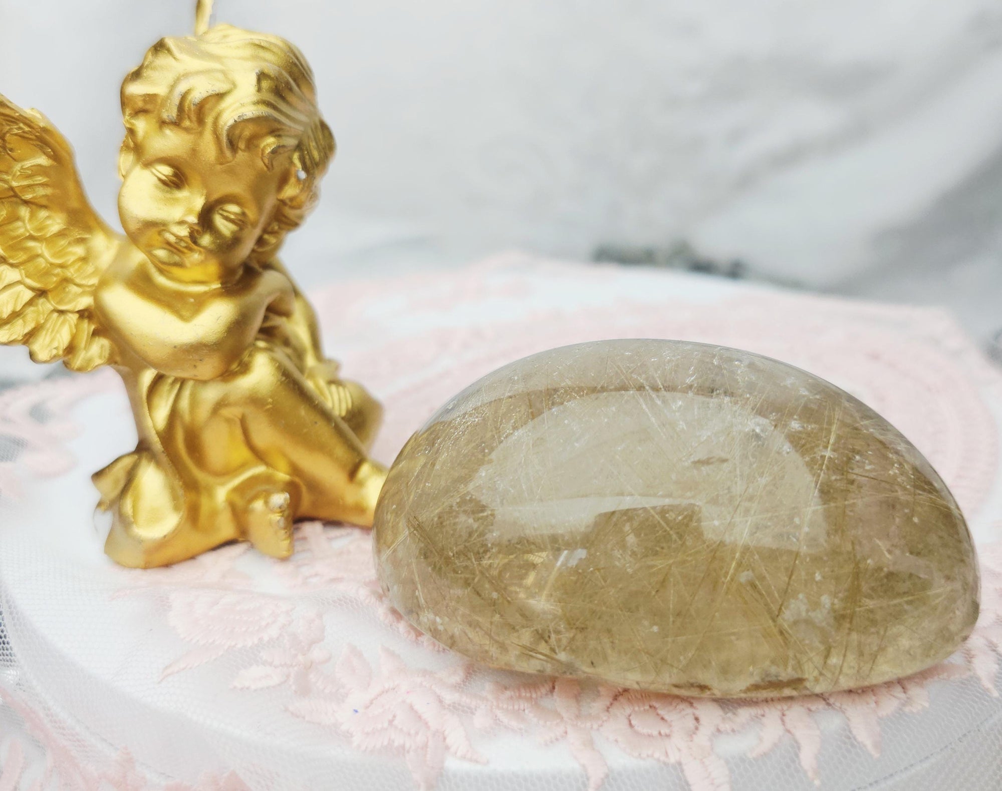 Rutilated Gold Crystal, Crystal Healing, Gift, Metaphysical Crystals, Healings Stone