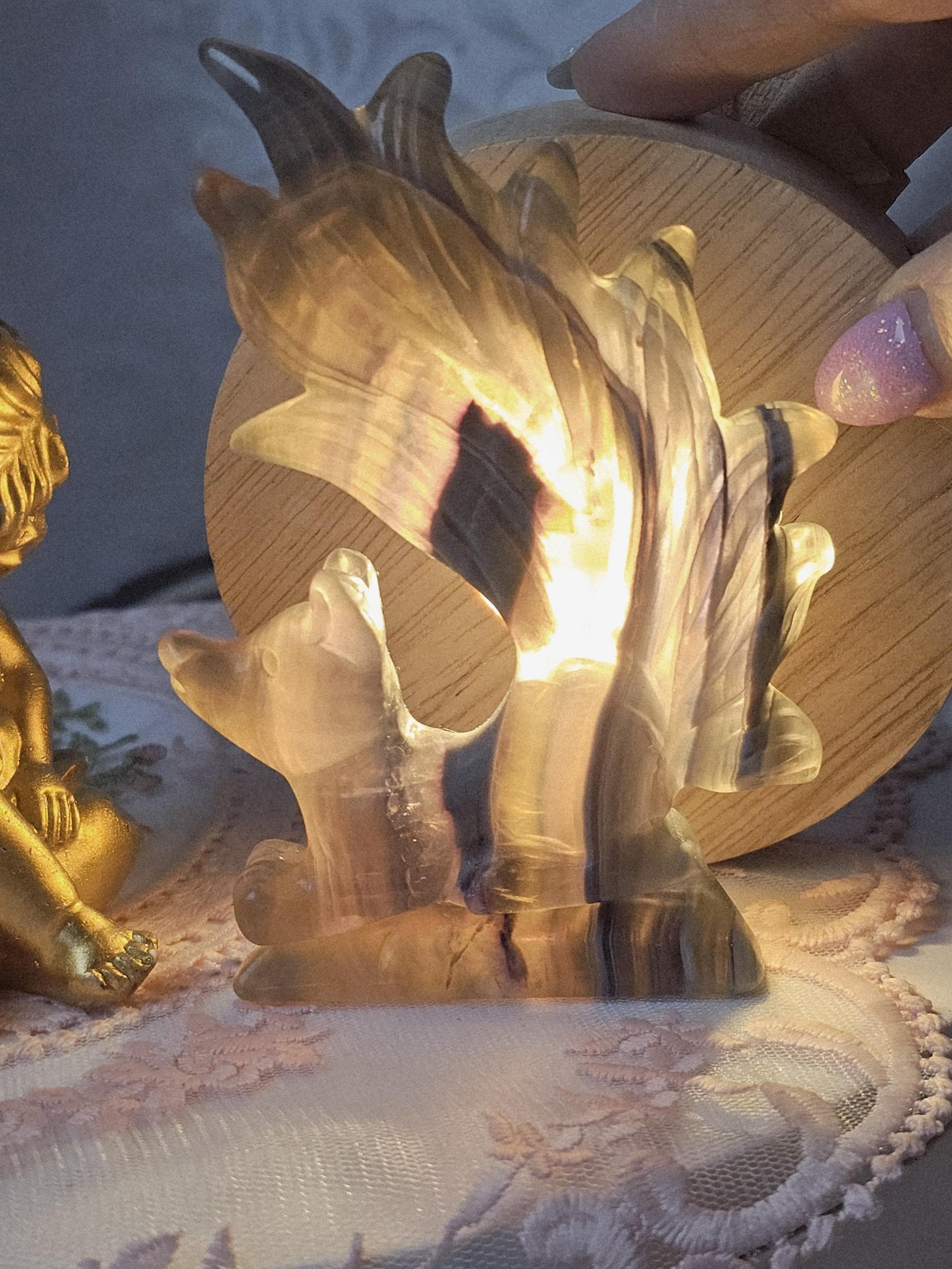 Kitsune, 9 Tail Fox, Crystal,Gifts, Gift for Her