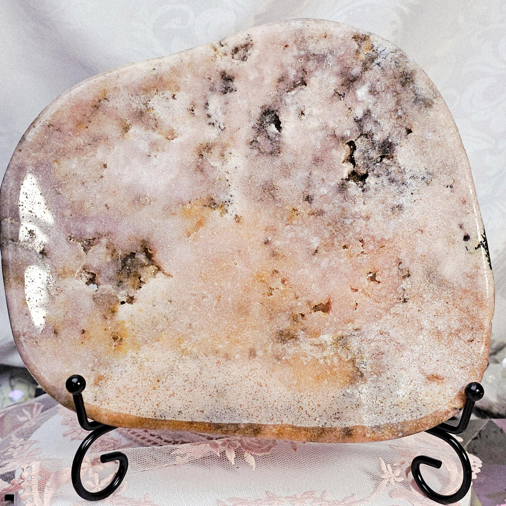Handmade Pink Amethyst Druzy Bowl, Jasper Inclusions