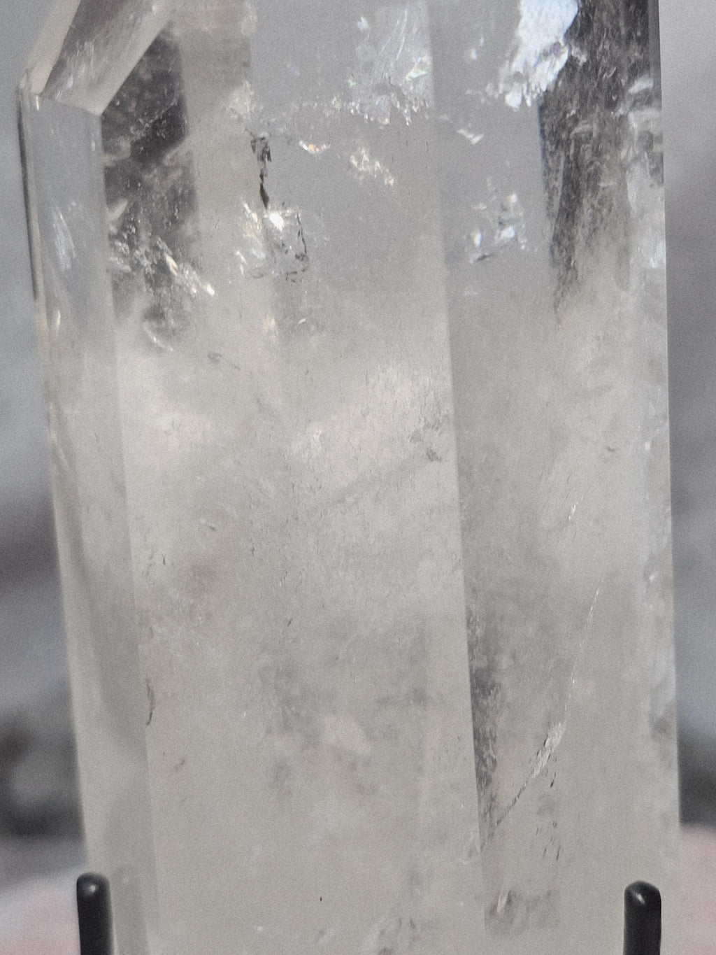 RARE LG  Lemurian Inner Child or Manifestation Quartz on a Stand , Columbia, Crystal Statement Piece