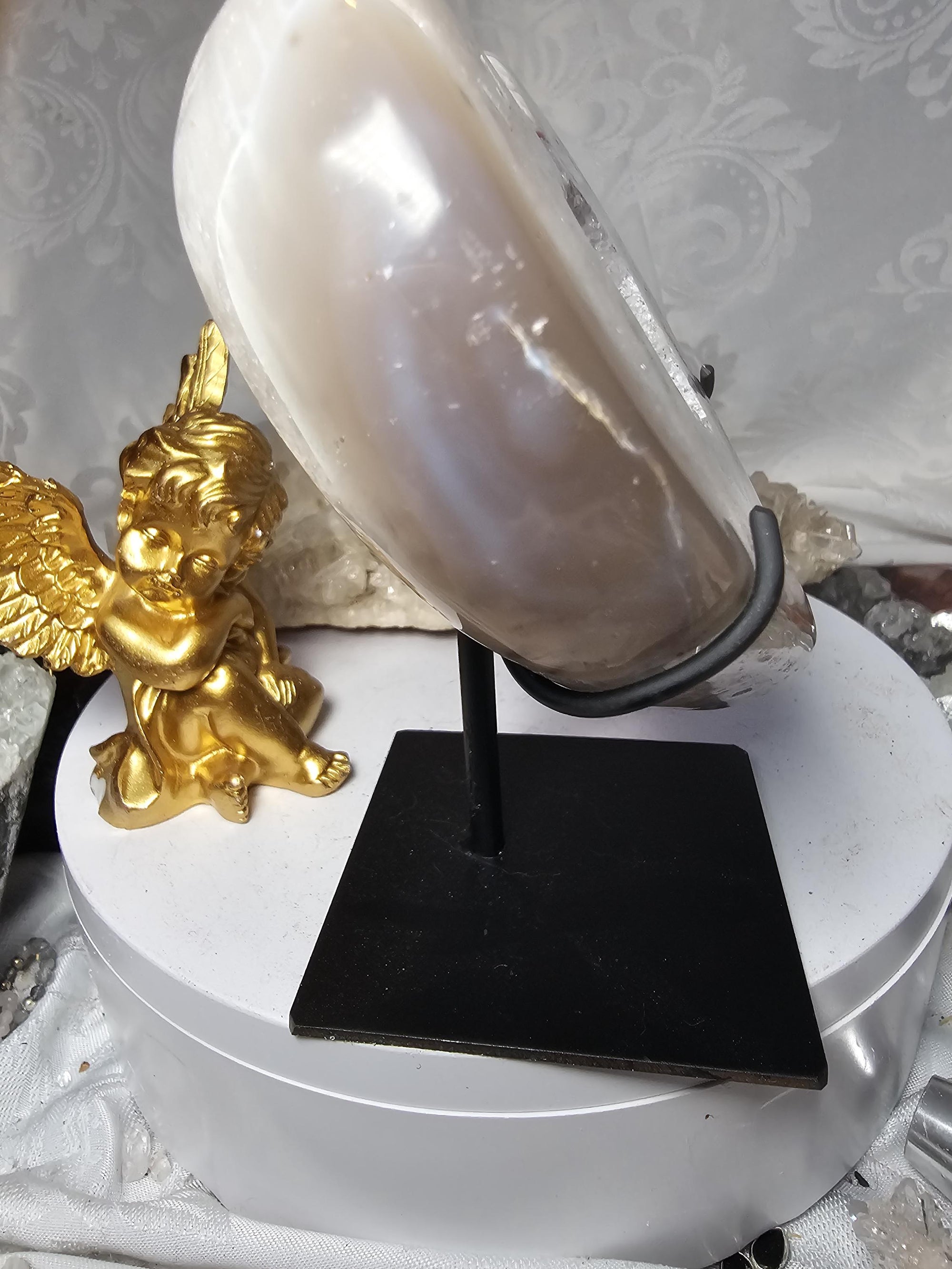 Sparkling Pink Amethyst Druzy Heart, Brazilian Crystal Gift