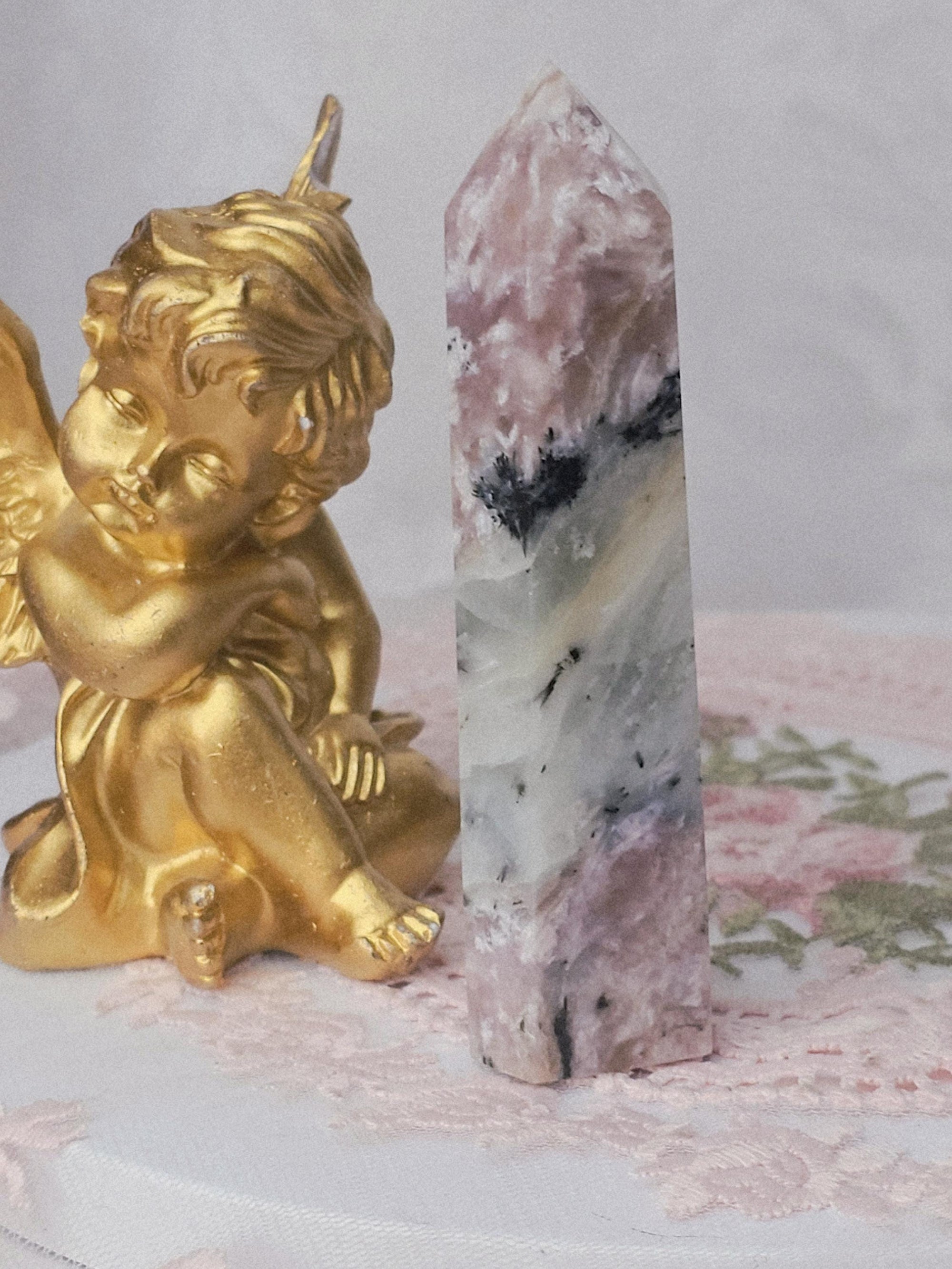 Charoite Tower/ Pink Charoite Point | RARE | Top Grade- A+++ Quality Russian Charoite Towers