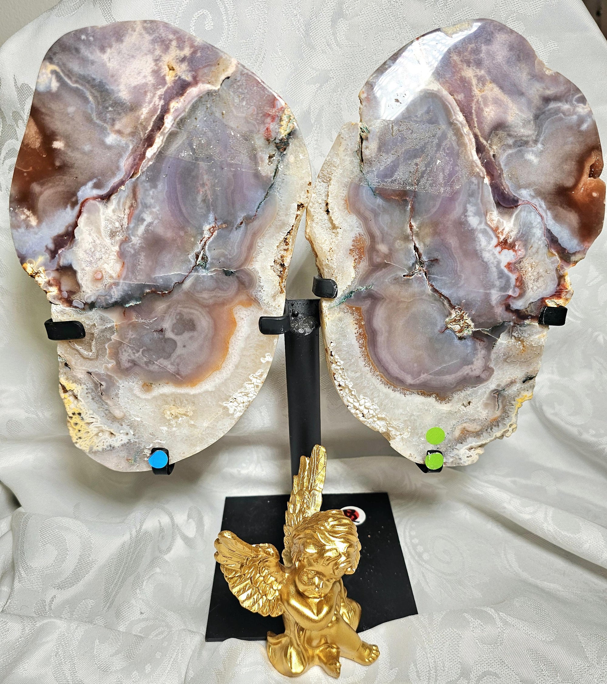 5lb LG Pink Amethyst Wings, Druzy Wings, Crystal Wings , Angel Wings,Gift