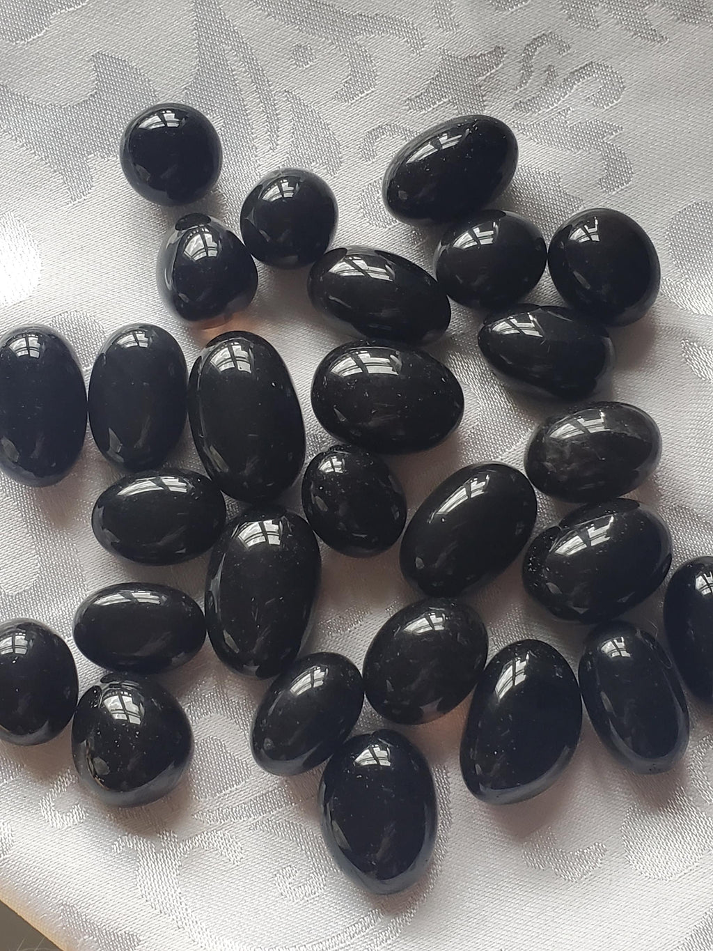 5 Black Obsidian Tumble Stones, Reiki Healing Crystals