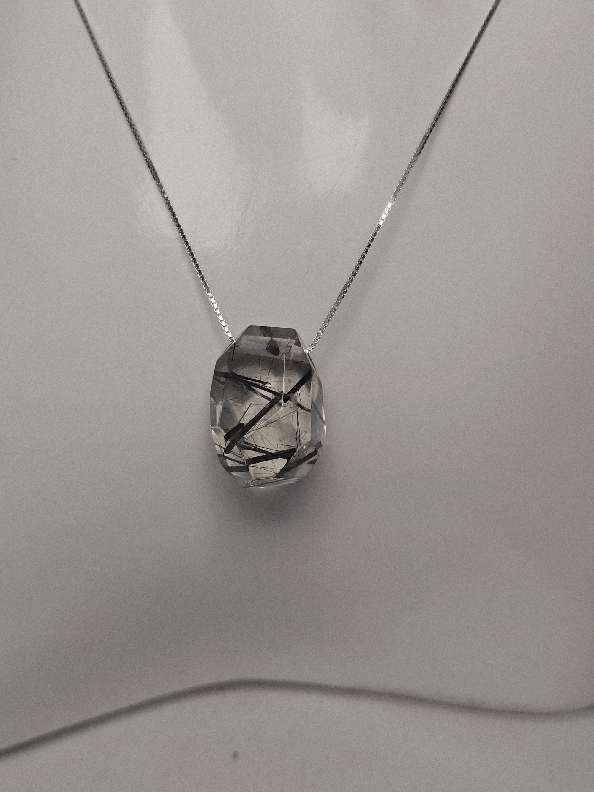 Rutilated Handmade Necklace, 925 Silver Or Gold Chain