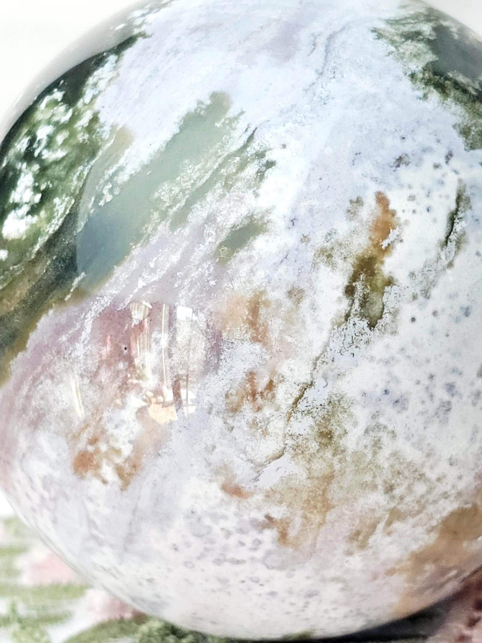 Rare Colorful Druzy Ocean Jasper Sphere, Ocean Jasper, Crystal Sphere