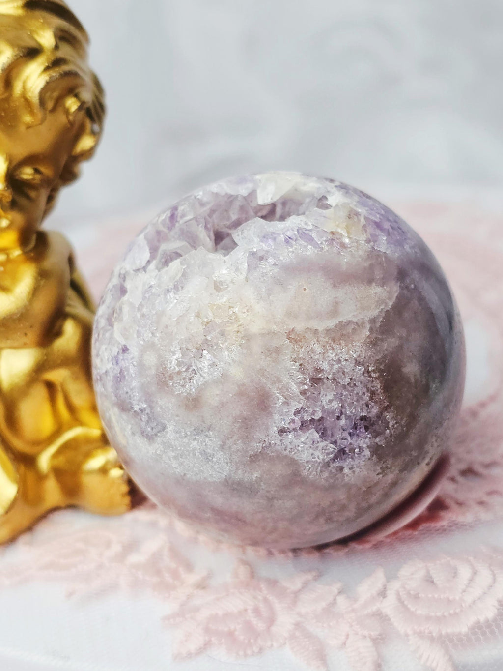 Brazilian Amethyst Druzy Sphere, Pink Amethyst Druzy Sphere, Red Pink Amethyst, Crystal Ball, Crystal Sphere, ,Gift
