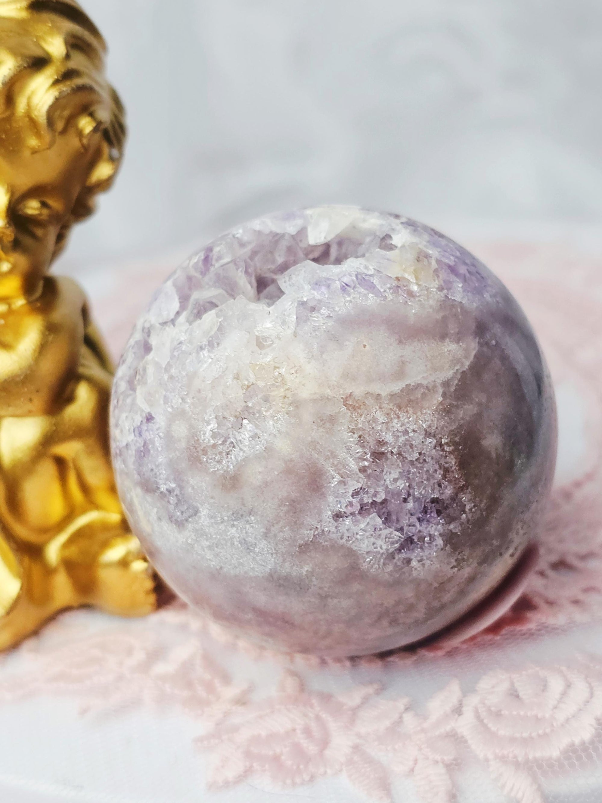 Brazilian Amethyst Druzy Sphere, Pink Amethyst Druzy Sphere, Red Pink Amethyst, Crystal Ball, Crystal Sphere, ,Gift