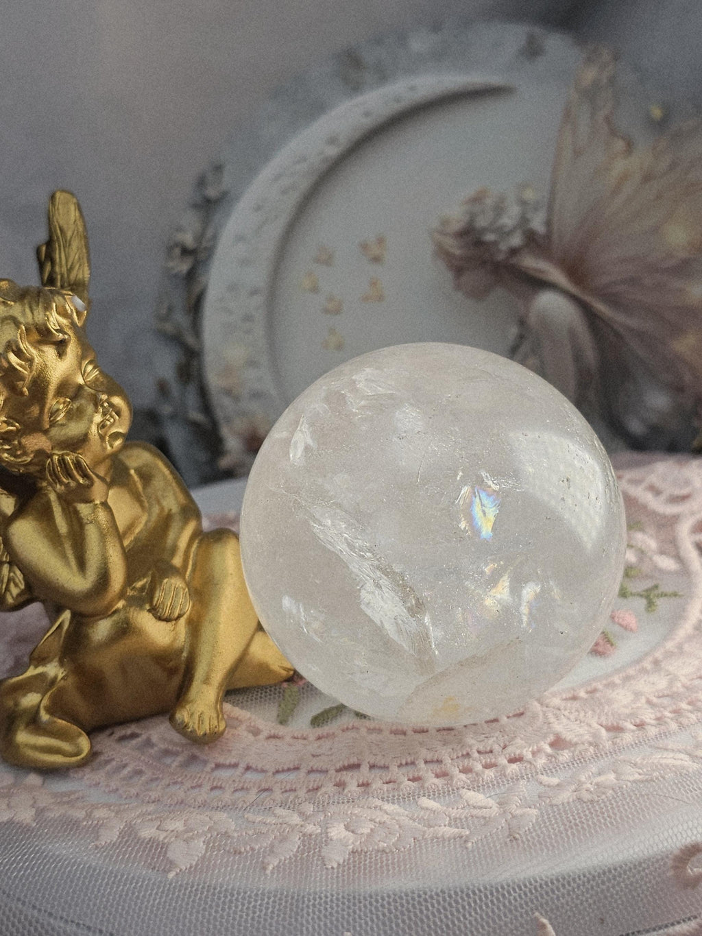 Clear Quartz Sphere, Crystal Ball, Crystals, Gift for Her