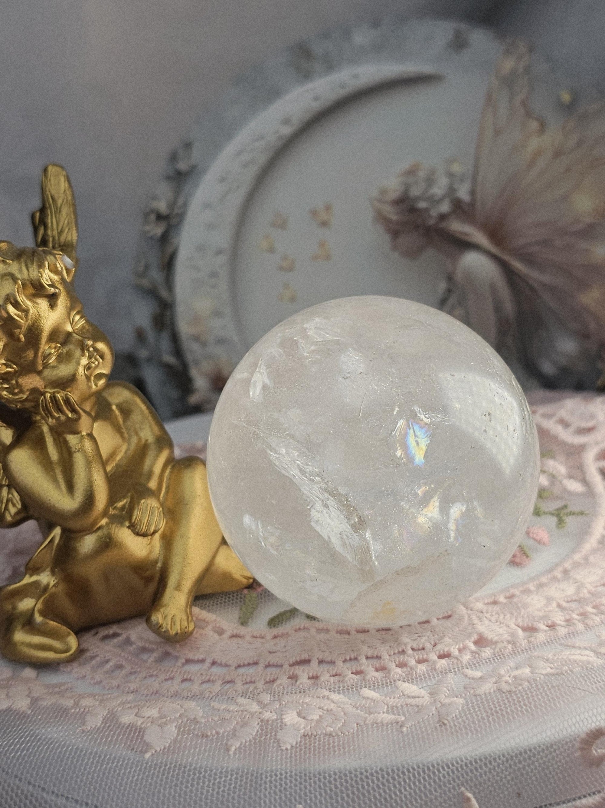 Clear Quartz Sphere, Crystal Ball, Crystals, Gift for Her