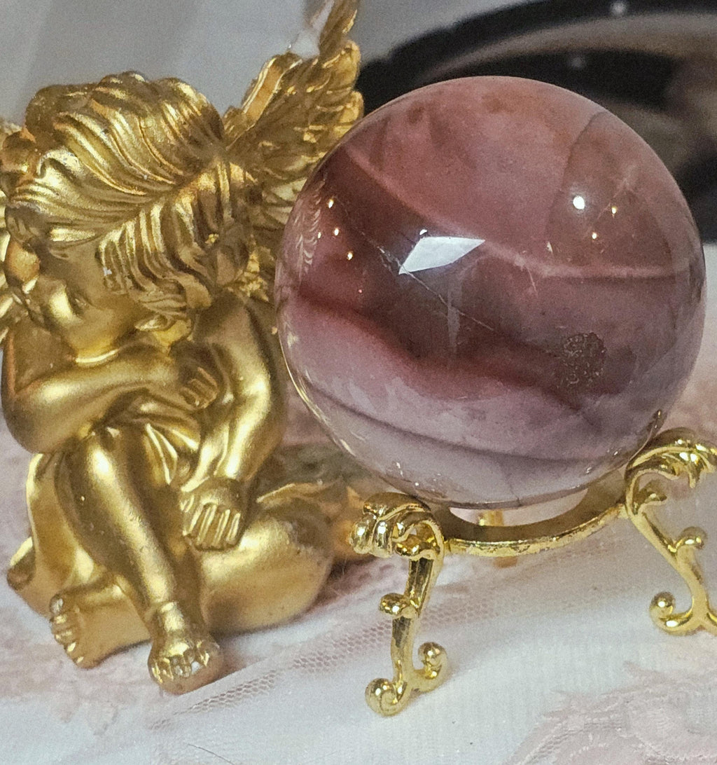 Purple Mookaite Crystal Sphere, Australian Jasper, Healing Stone