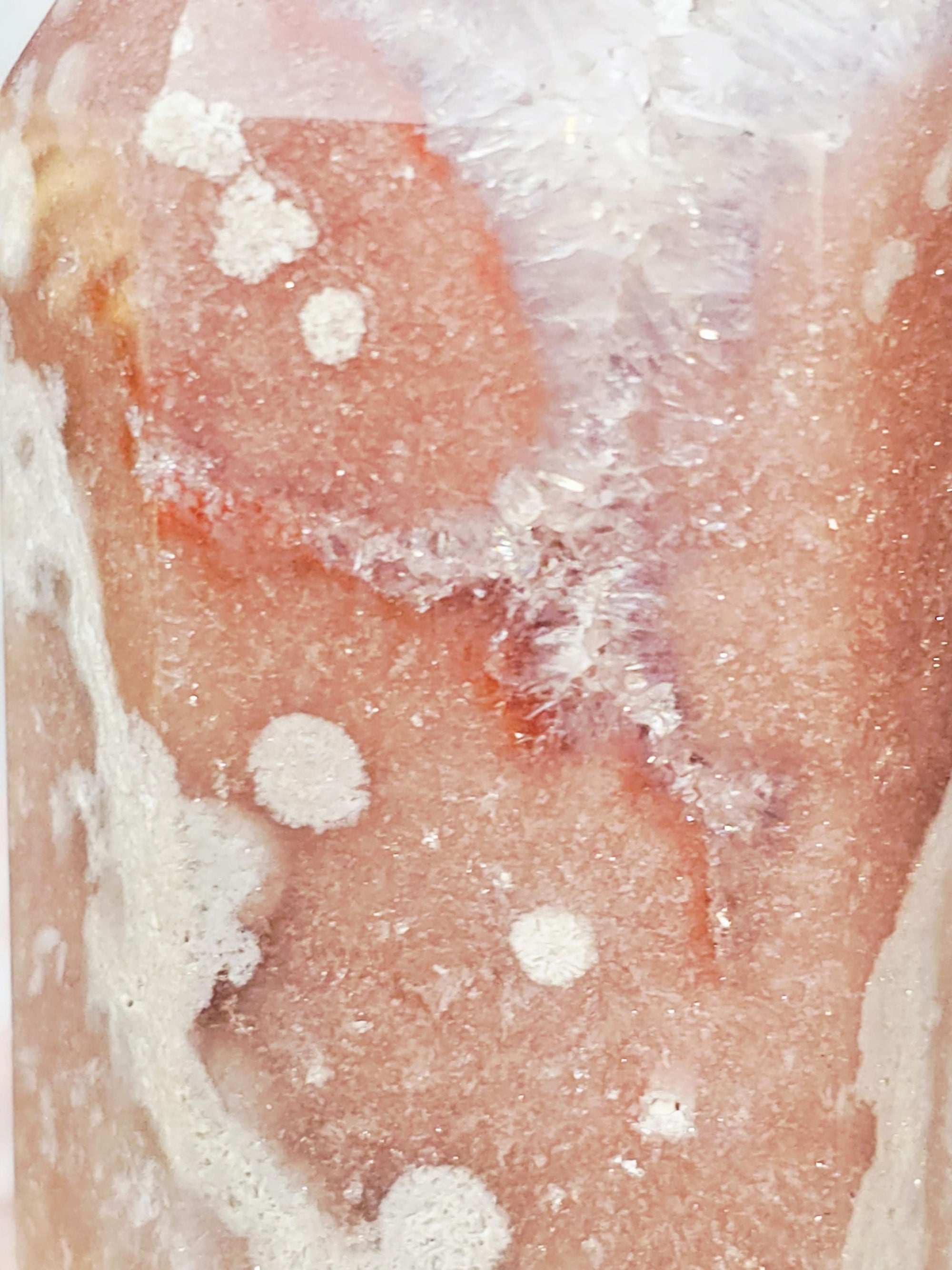 Pink Amethyst Tower, Golden Healer Druzy Crystal, Reiki Infused