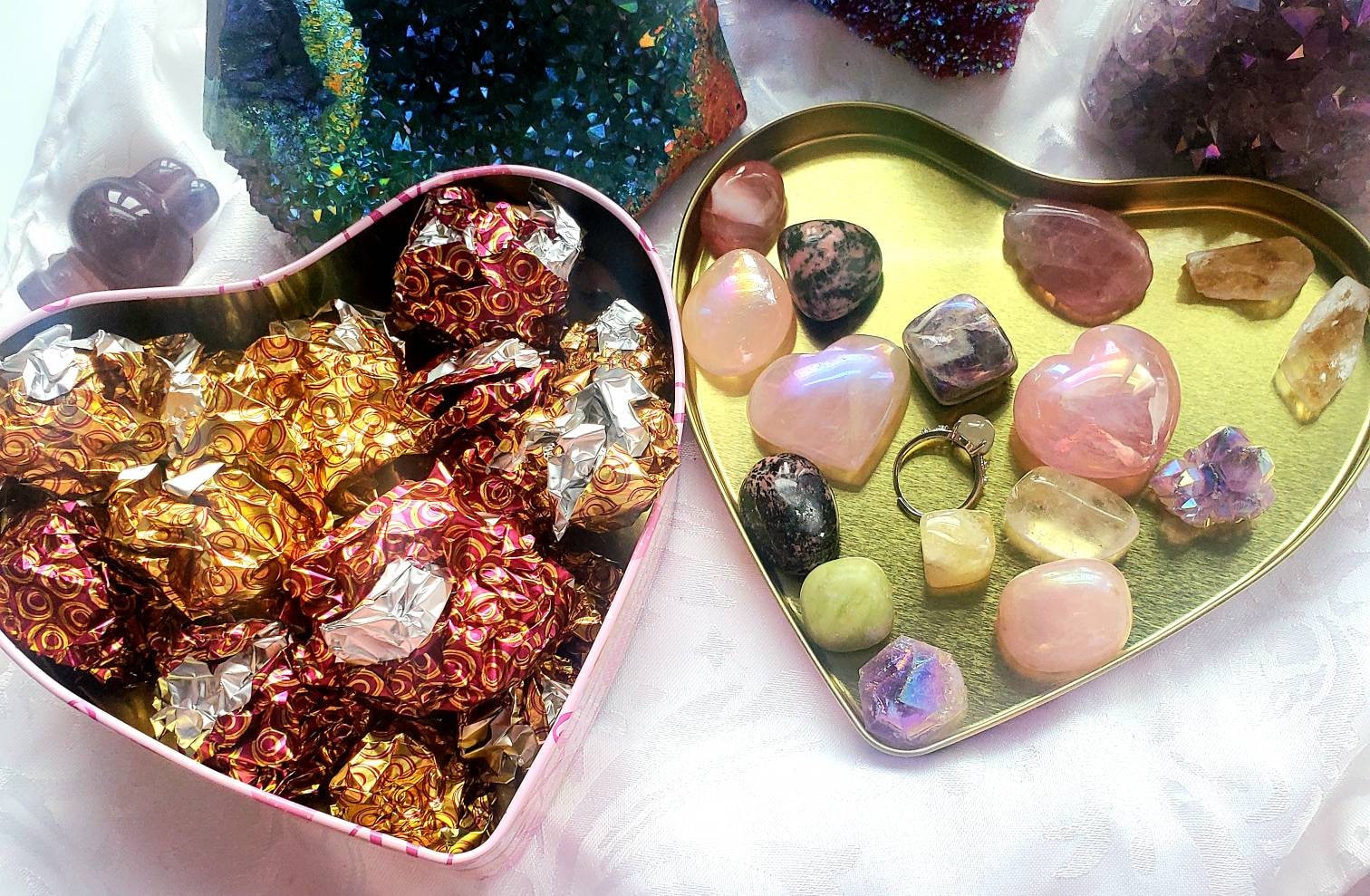 Love Healing Crystal Set, Reiki Infused, Valentine's Gift