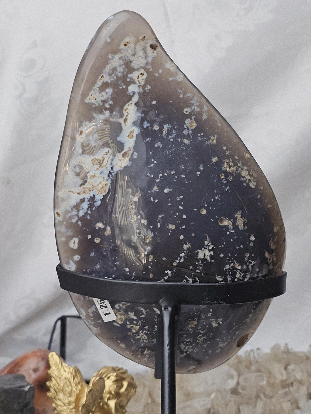 Banded Agate Slab, Statement Piece, Druzy Agate Crystal, Home Decor, Sculpture