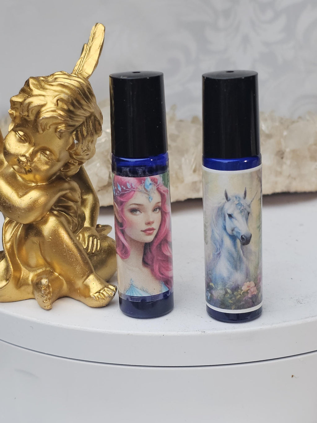 Crystal Healing Peace Oil, Organic Essential Oils, Rose Quartz
