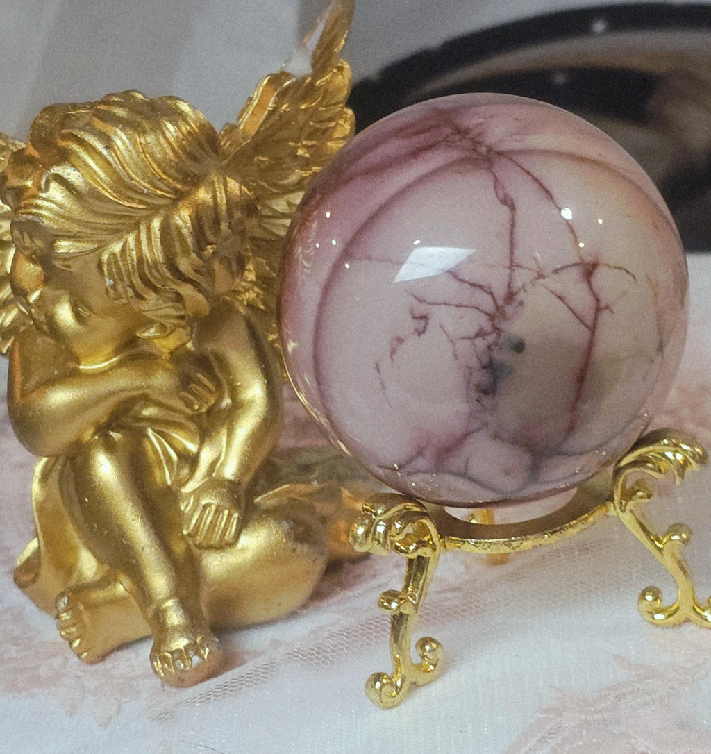 Purple Mookaite Crystal Sphere, Australian Jasper, Healing Stone