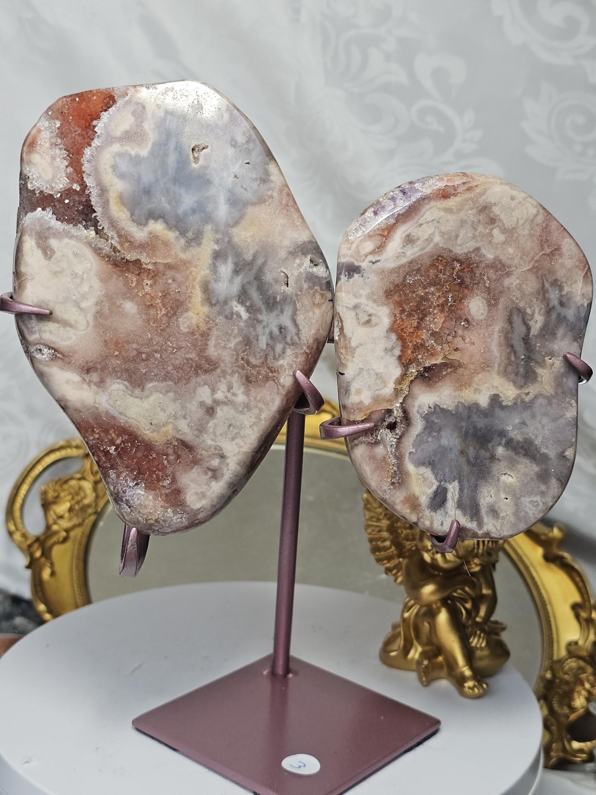 3lb LG Pink Amethyst Wings, Druzy Wings, Crystal Wings , Angel Wings,Gift