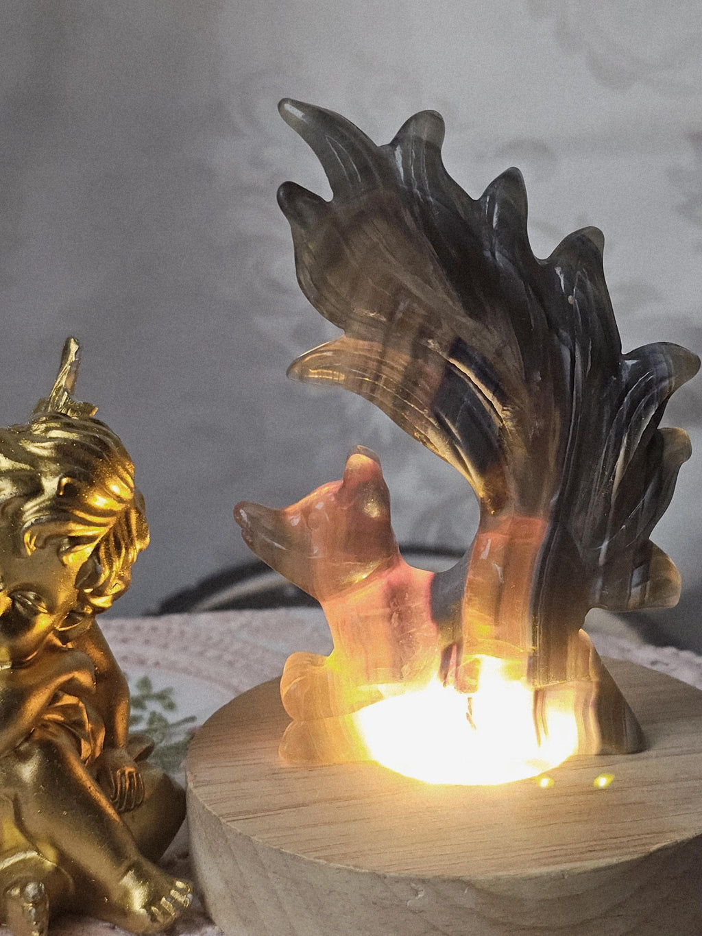 Kitsune, 9 Tail Fox, Crystal,Gifts, Gift for Her