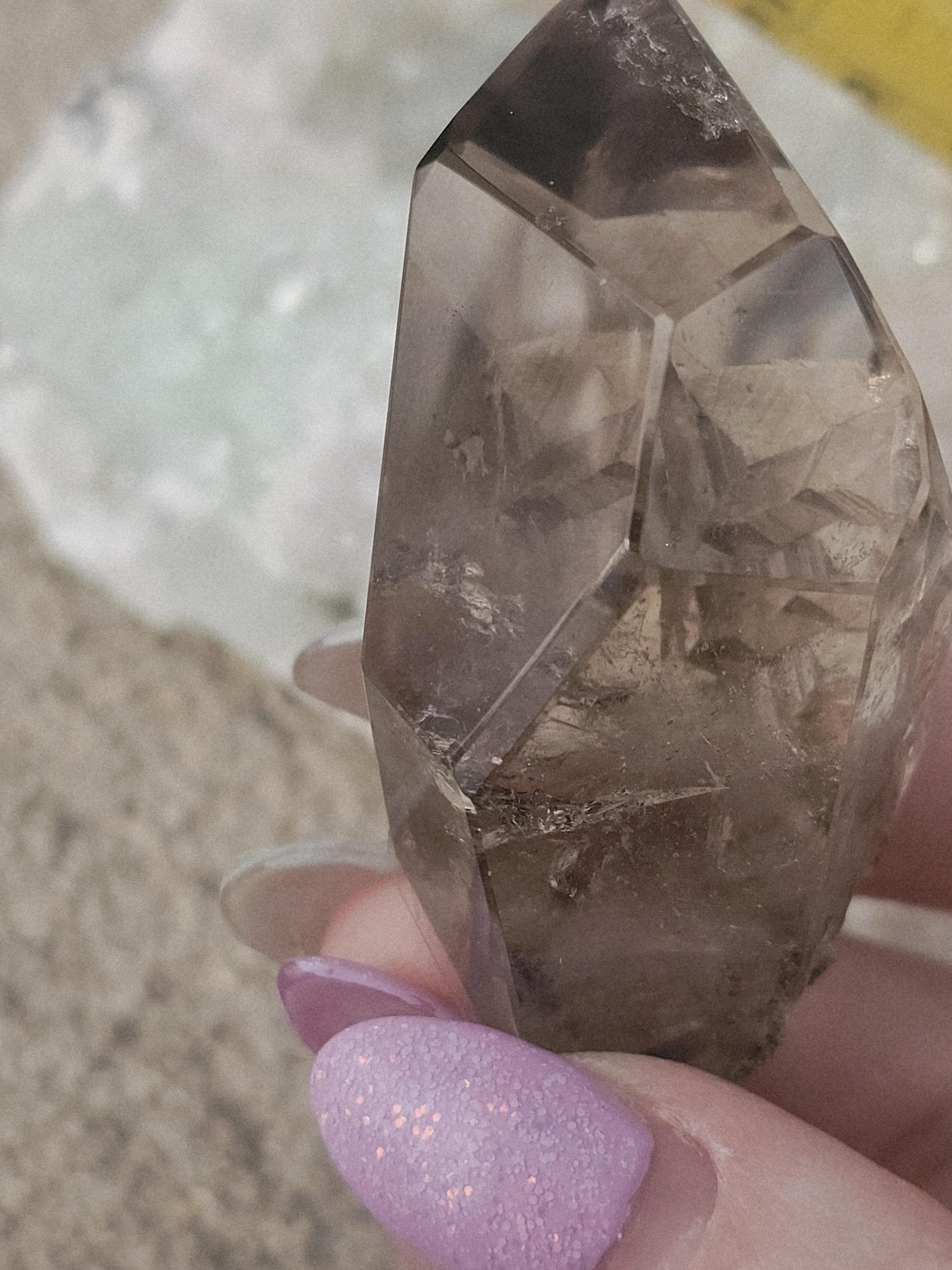 Lemurian Smoky Quartz Crystal, Brazilian Healing Stone