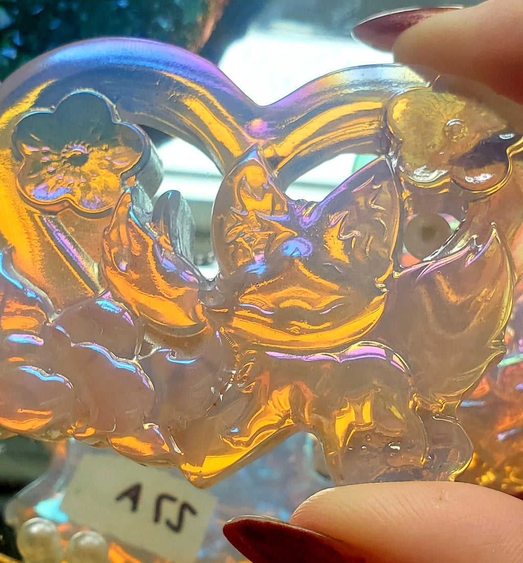 Kitsune Crystal, Angel Aura Opalite Crystal, Kitsune,Crystal