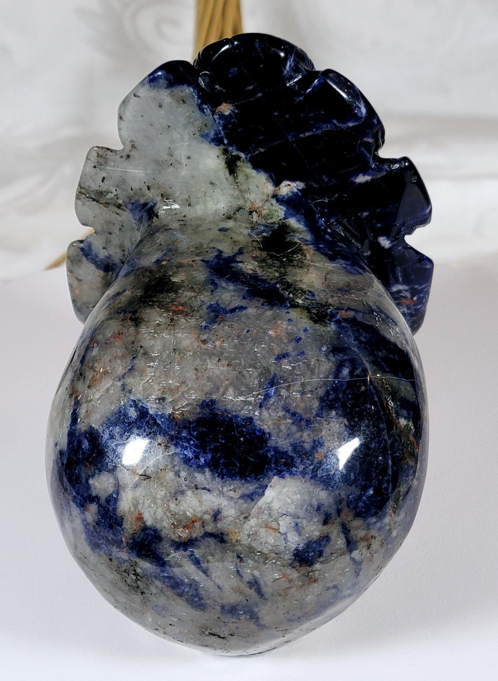 Sodalite Crystal Skull, Home Decor, UV Reactive