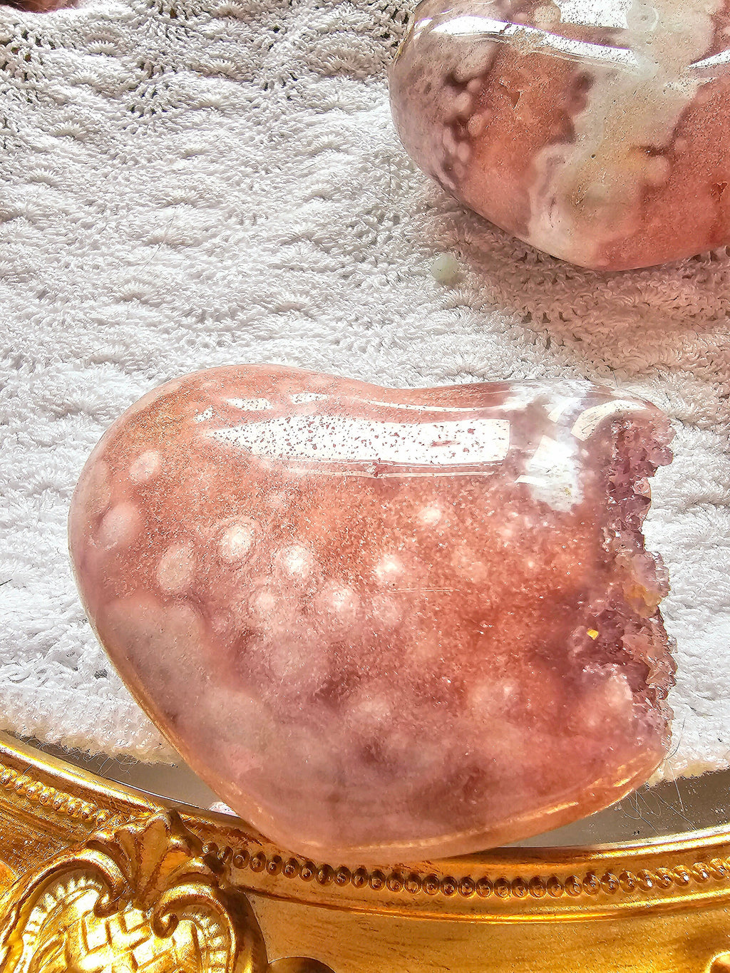 Brazilian Amethyst Druzy Heart, Pink Amethyst Druzy Hearts, Crystal Heart,Gift