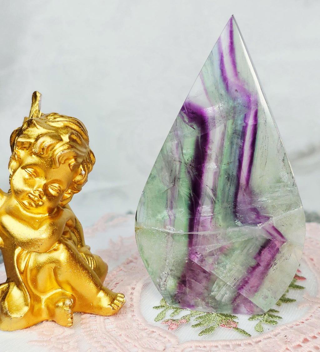Fluorite Flame,  Crystal Flame Handmade, Crystal