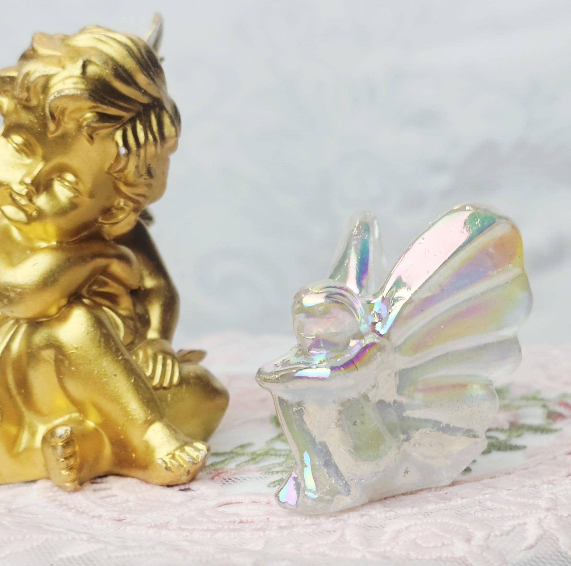 Angel Aura Clear Quartz Fairy, Healing Crystal