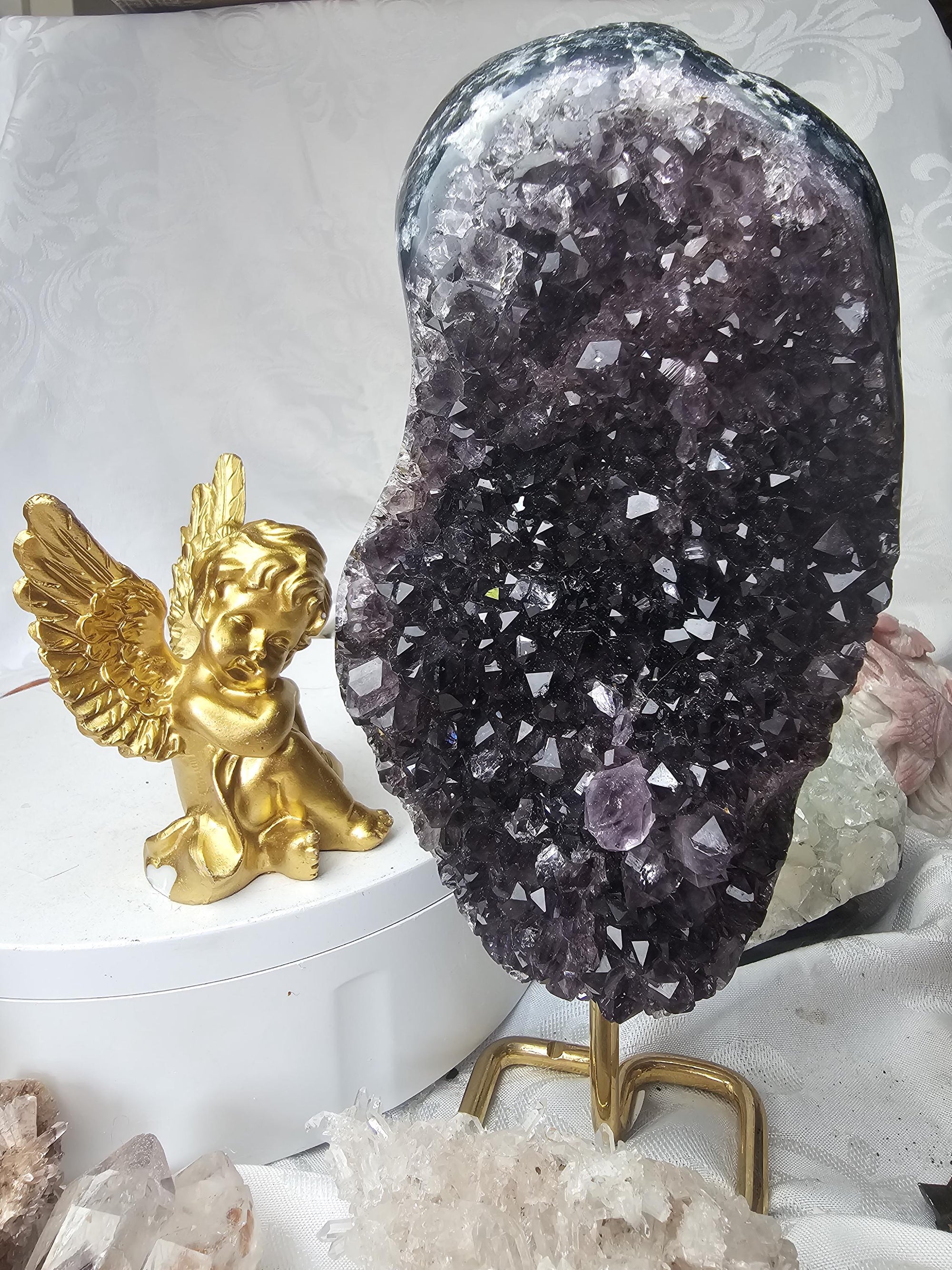 Rare Smoky Amethyst Cutbase, Amethyst, Statement Piece