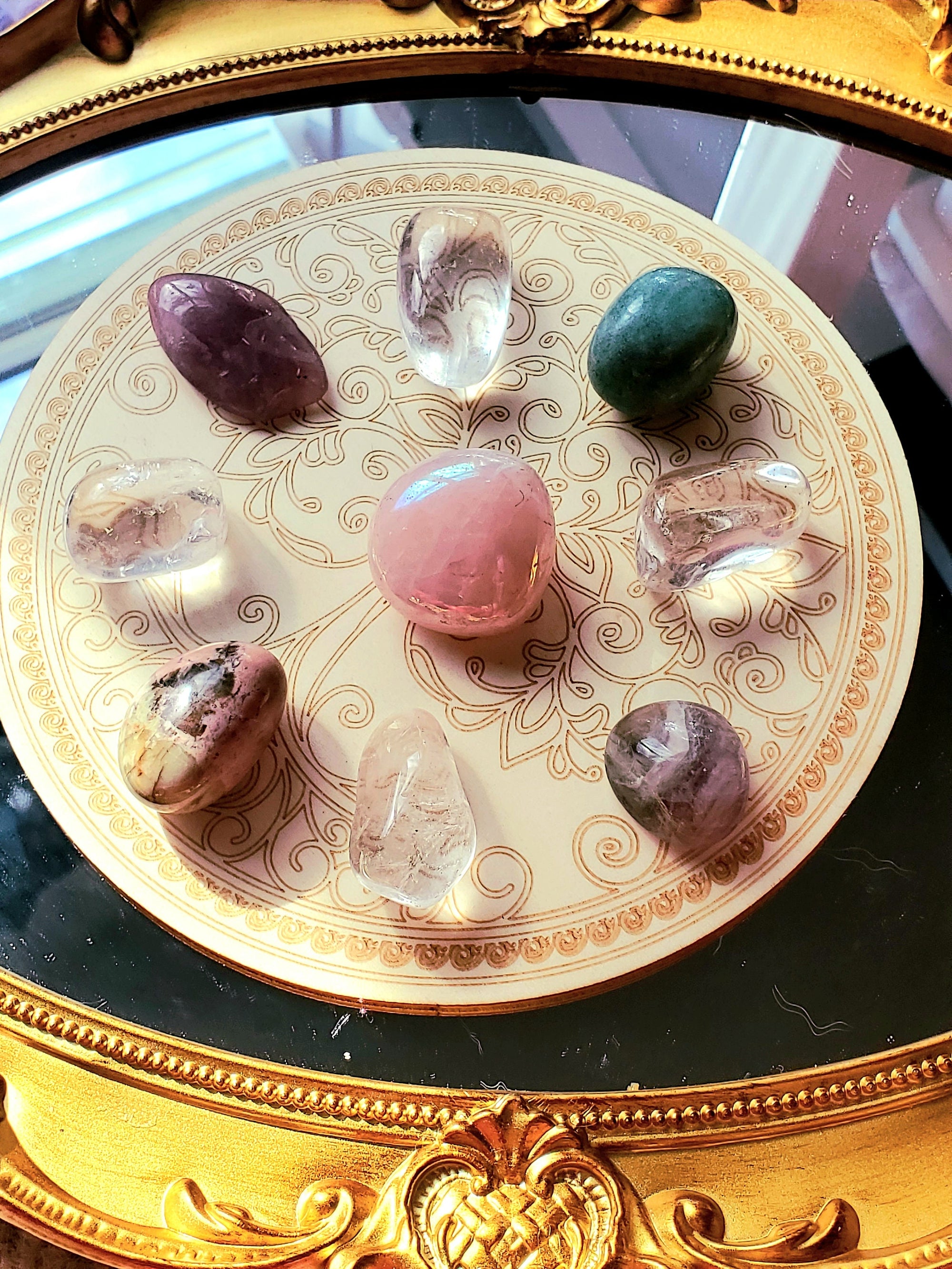 Love and Romance Crystal Grid Kit – Rose Quartz, Aventurine, Selenite