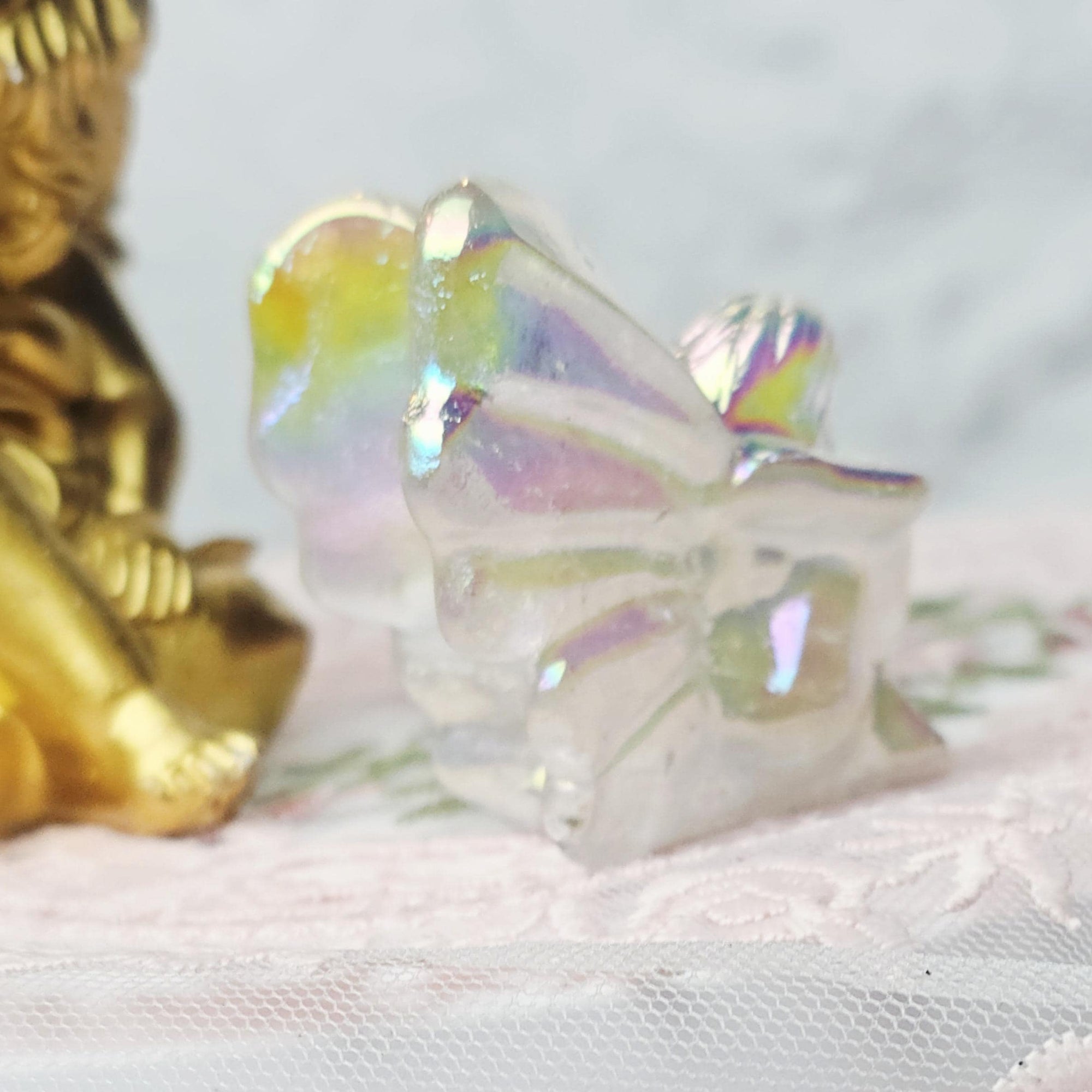 Angel Aura Clear Quartz Fairy, Healing Crystal