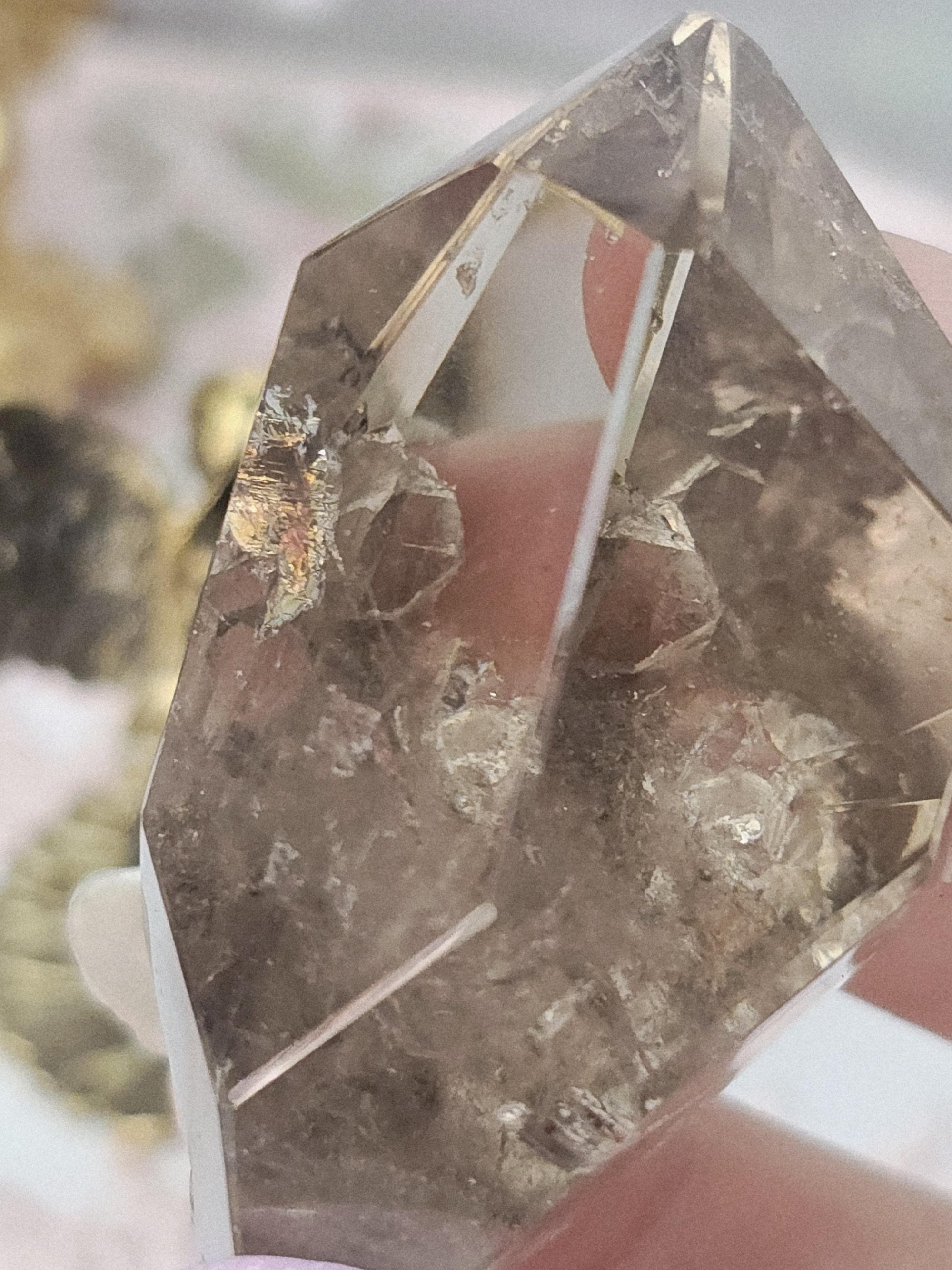 Lemurian Smoky Quartz Crystal, Brazilian Healing Stone