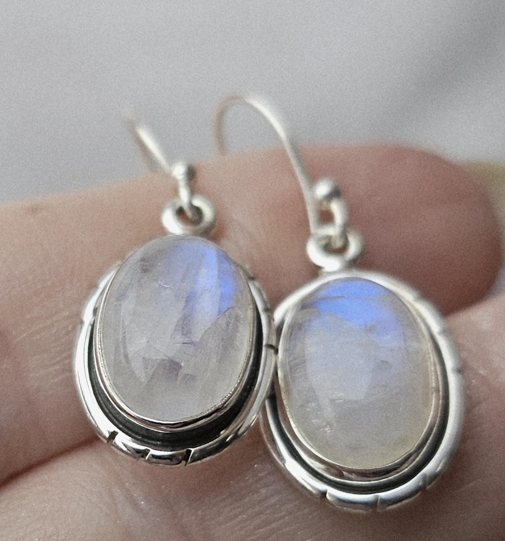 Genuine Moonstone Earrings, Moonstone,  Crystal Earring