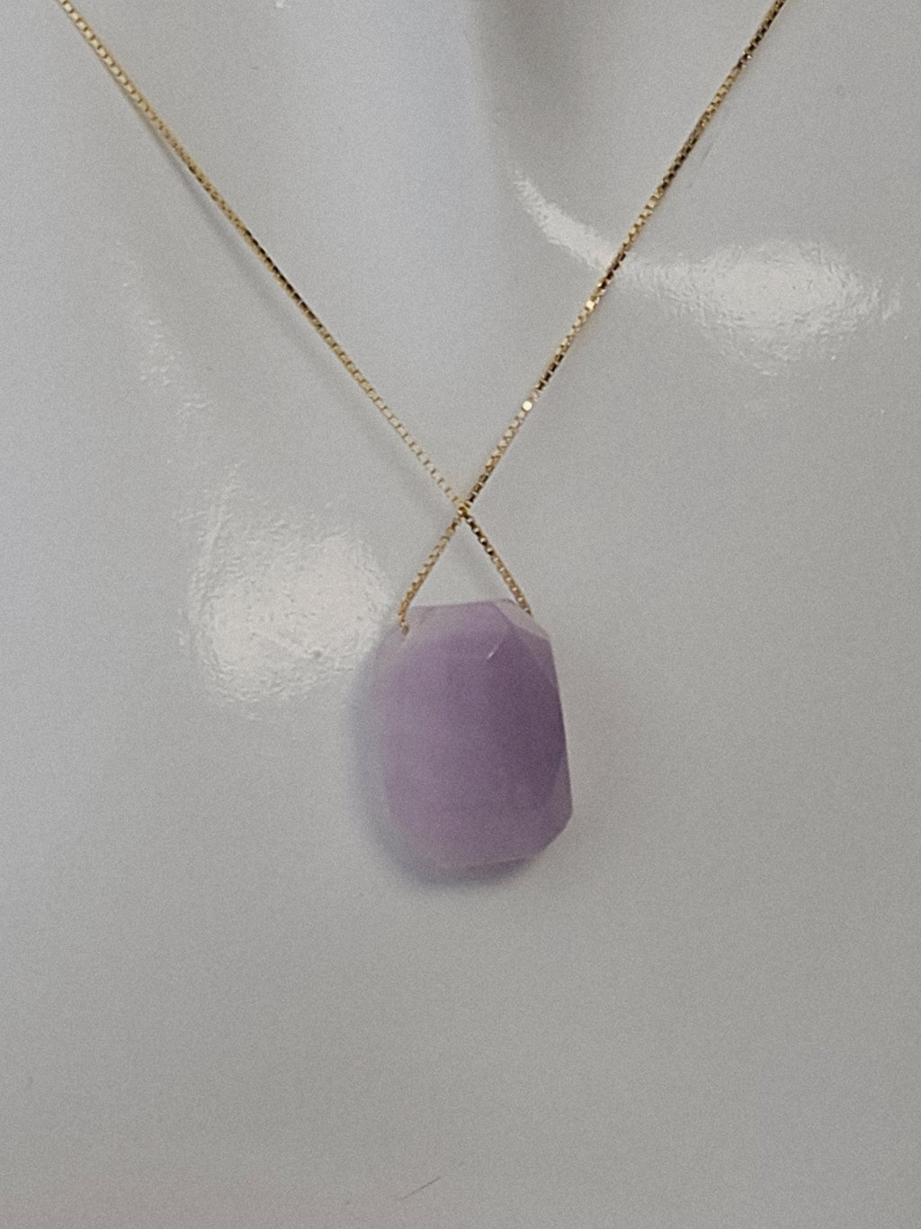 Kunzite Faceted Necklace, boho, Hippie, gifts for her, birthday,  love energy, romance, love necklace,Crystal healing
