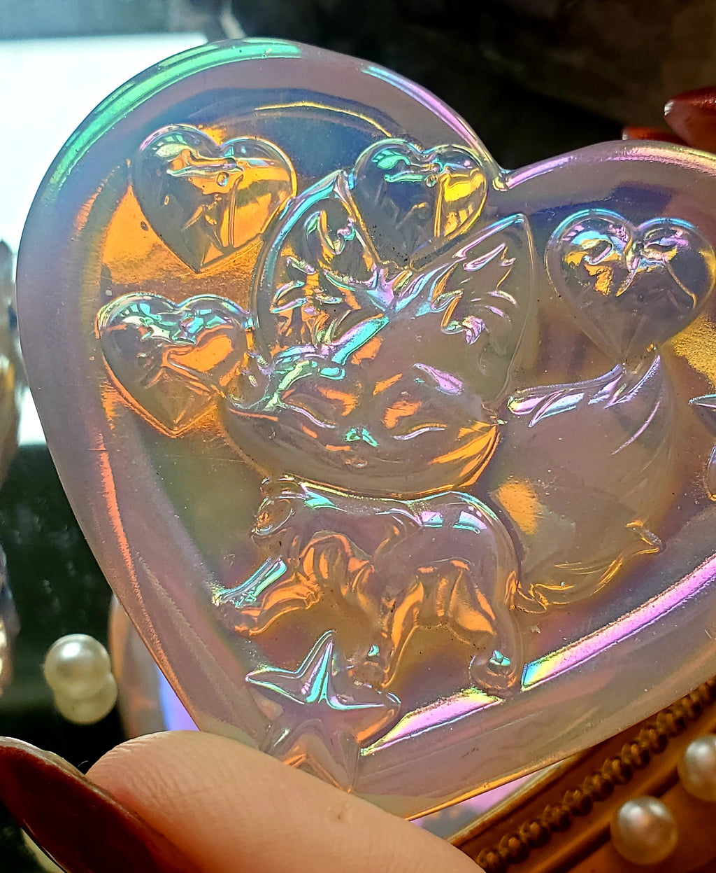 Kitsune Crystal, Angel Aura Opalite Crystal, Kitsune,Crystal