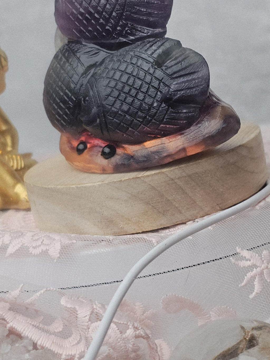 Rainbow Fluorite Fish Hedgehog, Crystal Home Decor